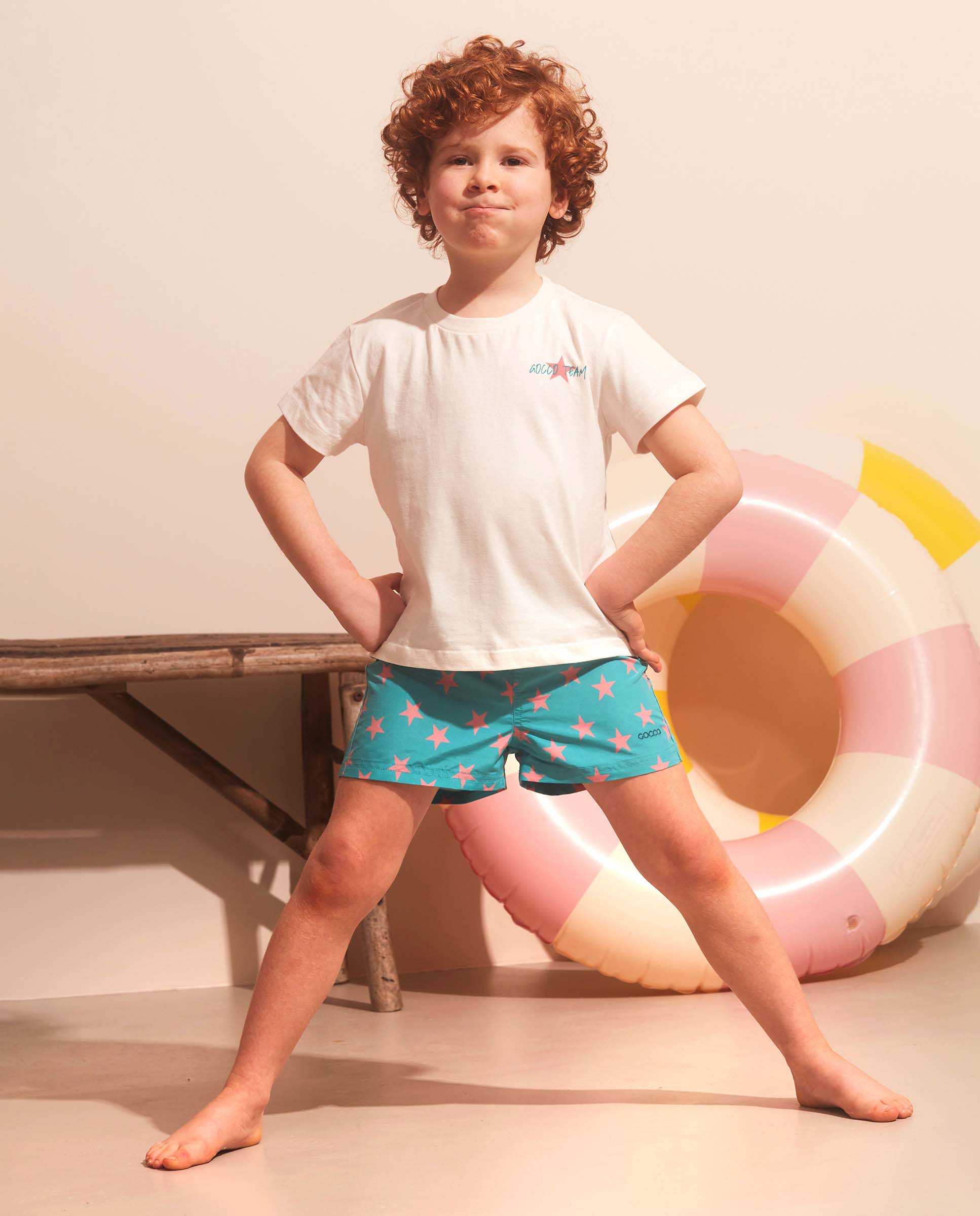 T-shirt Infantil com Estrela Branco-marfim-5