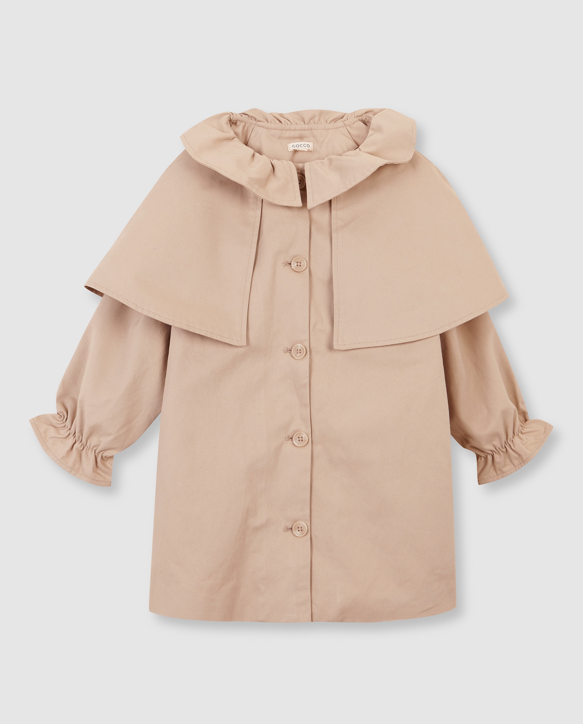 Gabardina Infantil com Capa Desmontável Bege-2