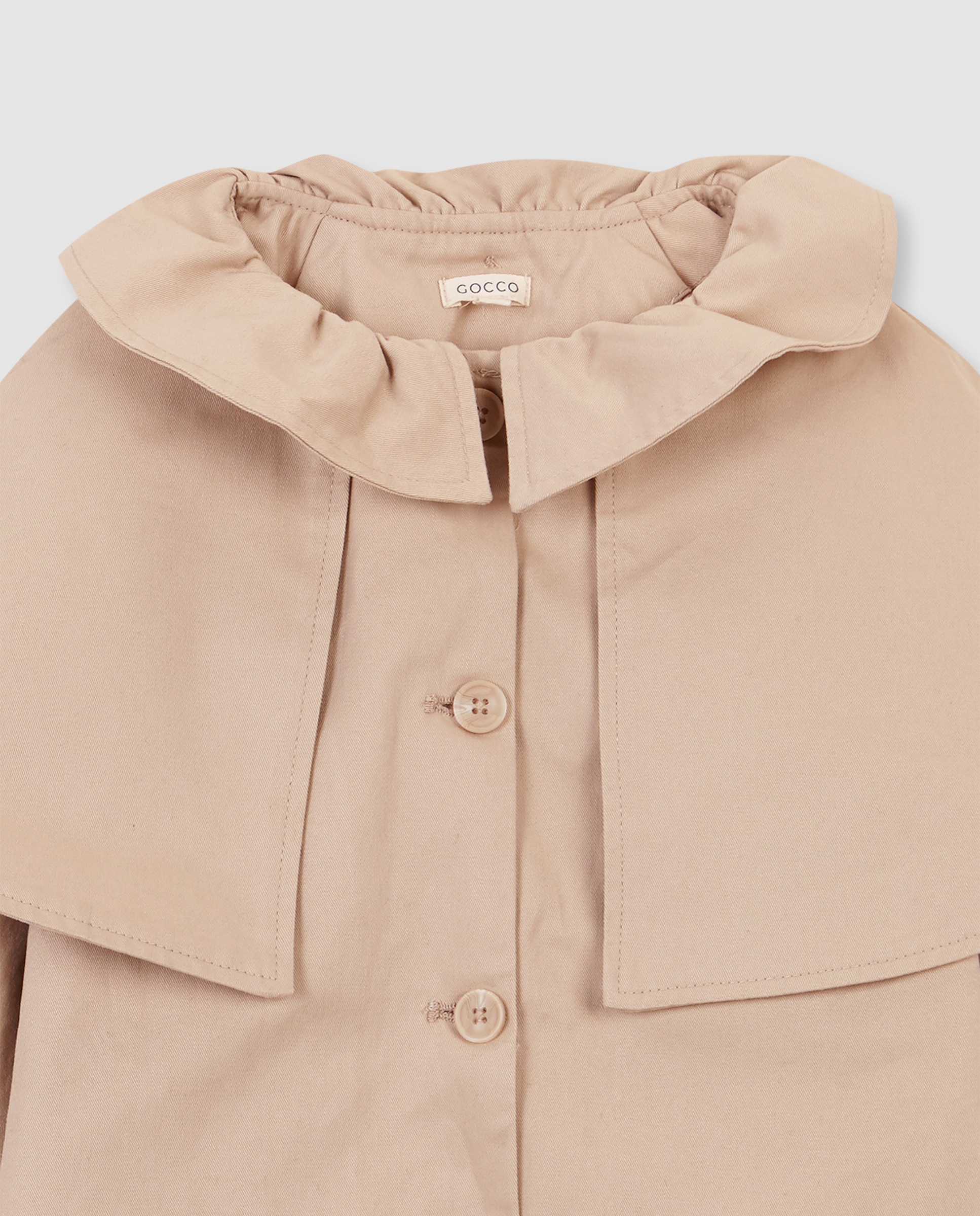 Gabardina Infantil com Capa Desmontável Bege-4