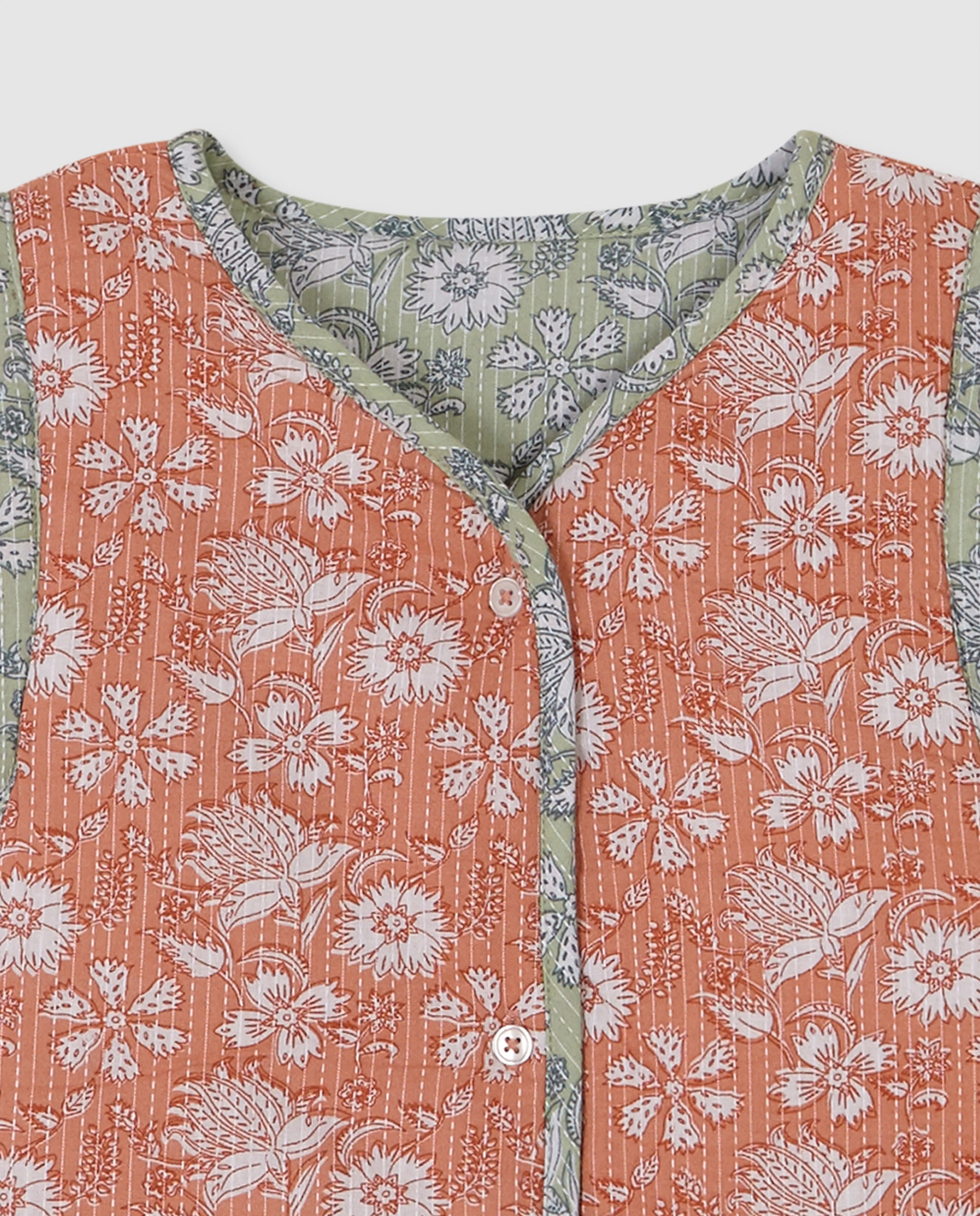 Colete Reversível Acolchoado Verde-5