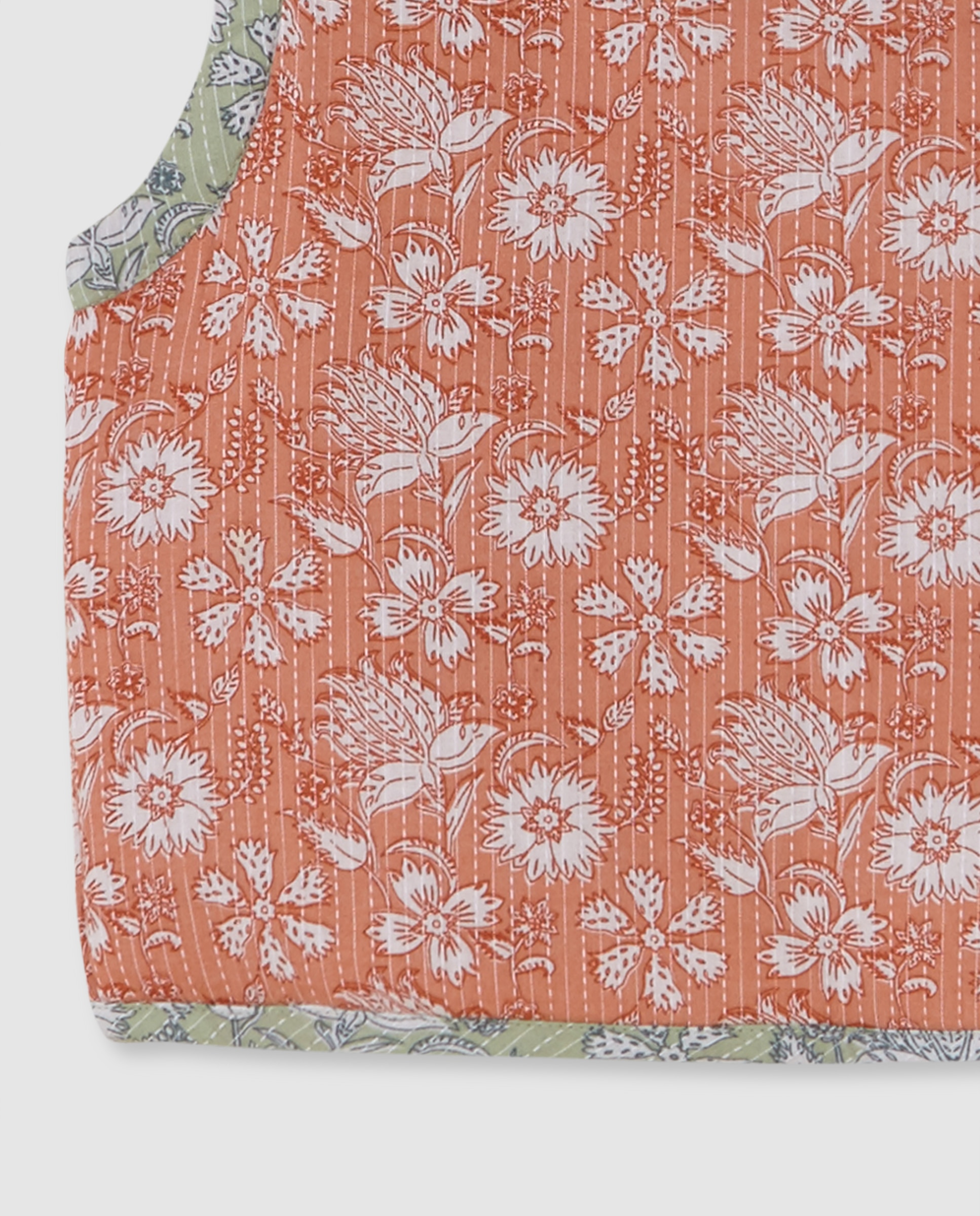 Colete Reversível Acolchoado Verde-6