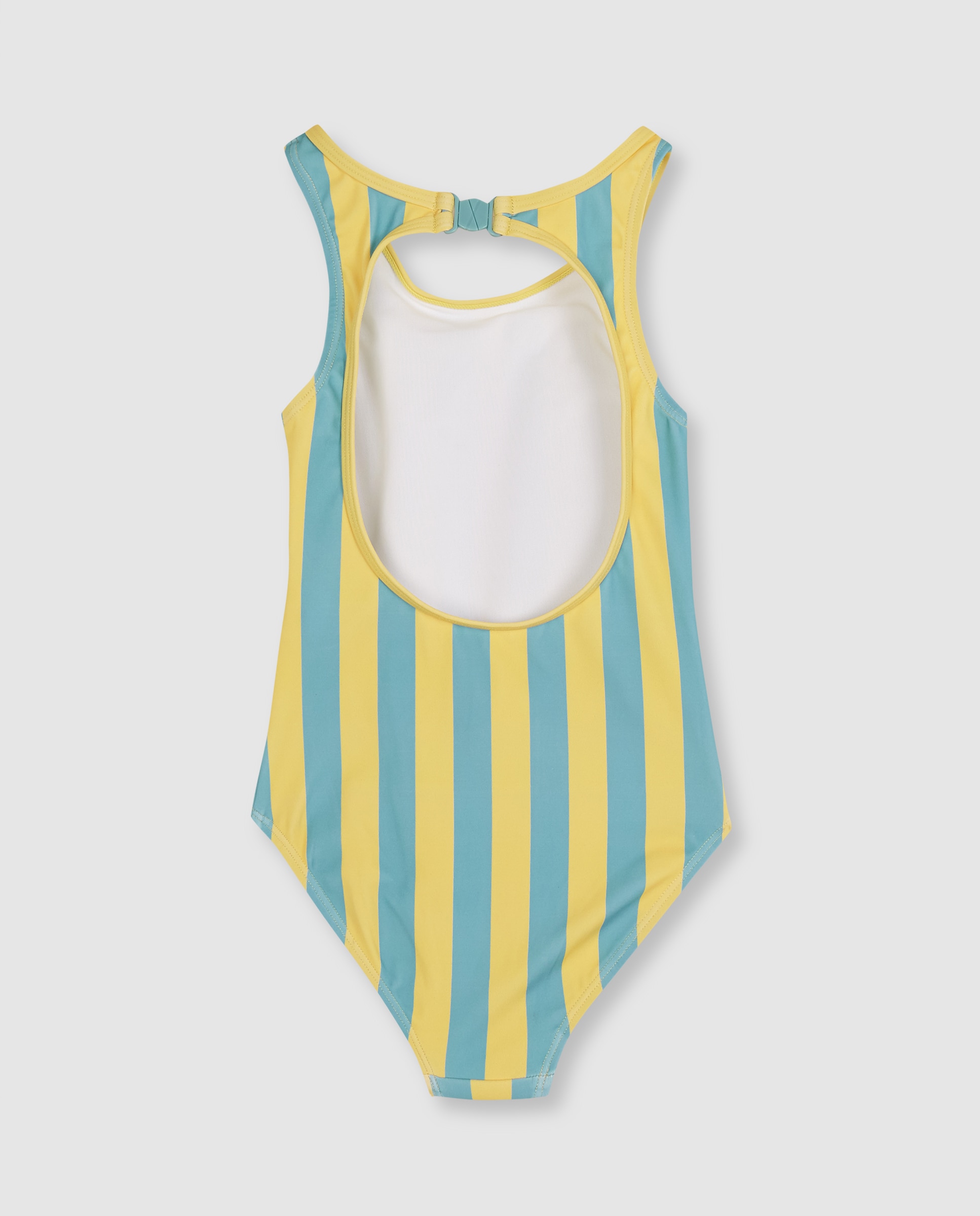 Fato de Banho Infantil Às Riscas Azul-celeste-2