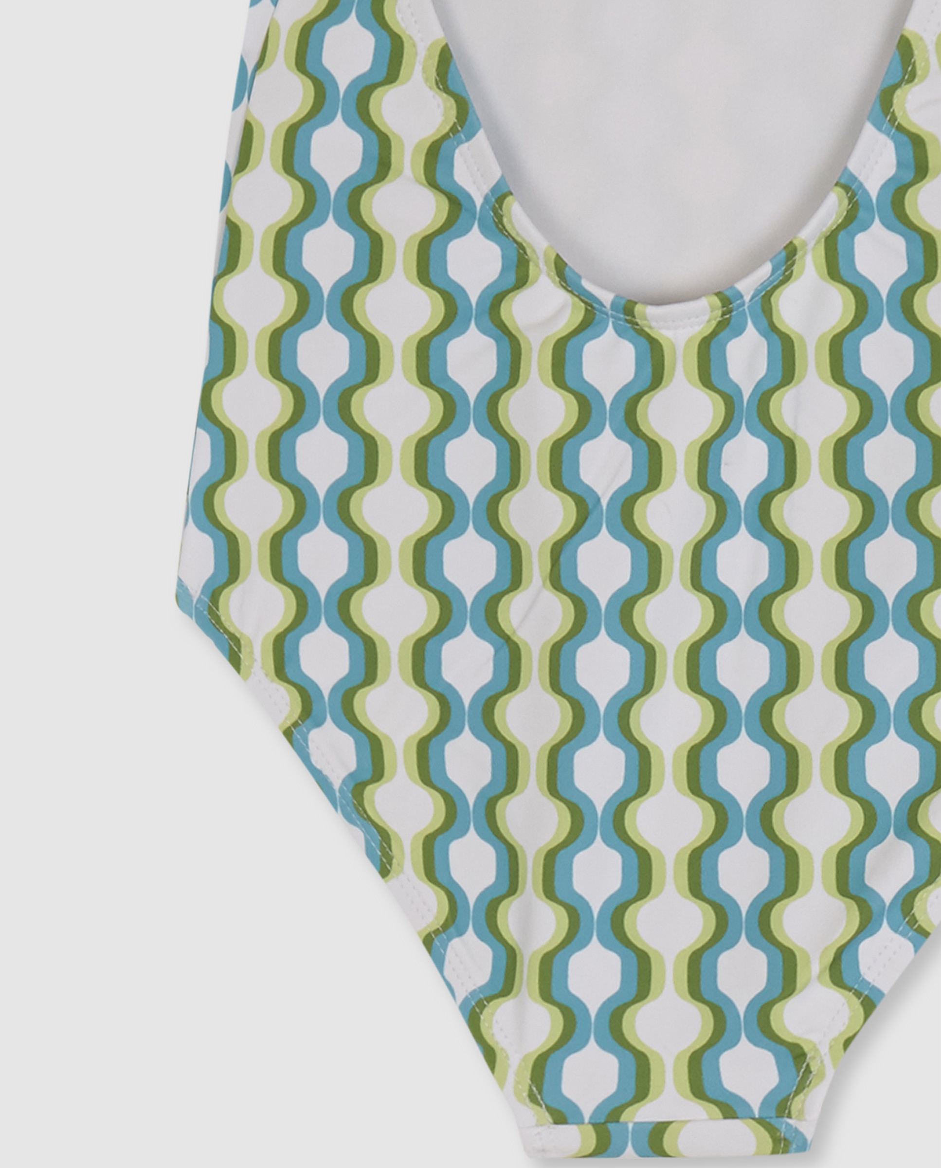 Fato de Banho Infantil com Estampado Geométrico Gocco Azul / Verde-4