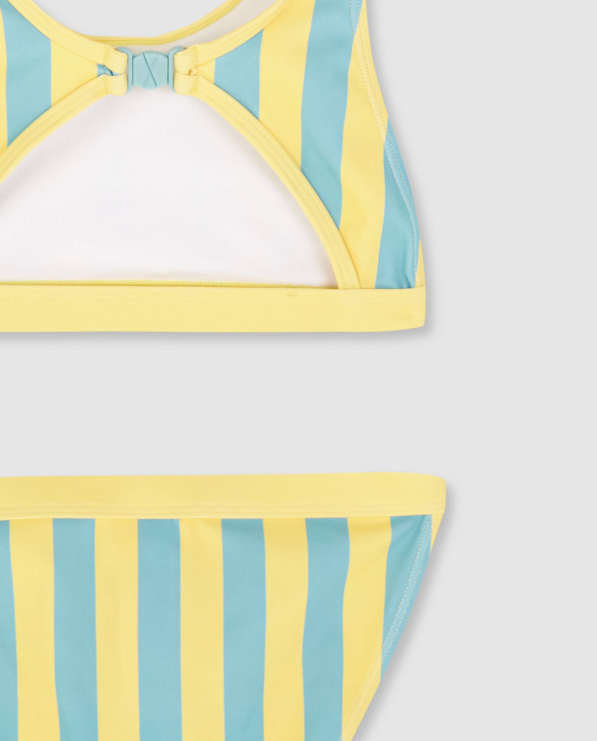 Biquíni Infantil Às Riscas Azul-celeste-4