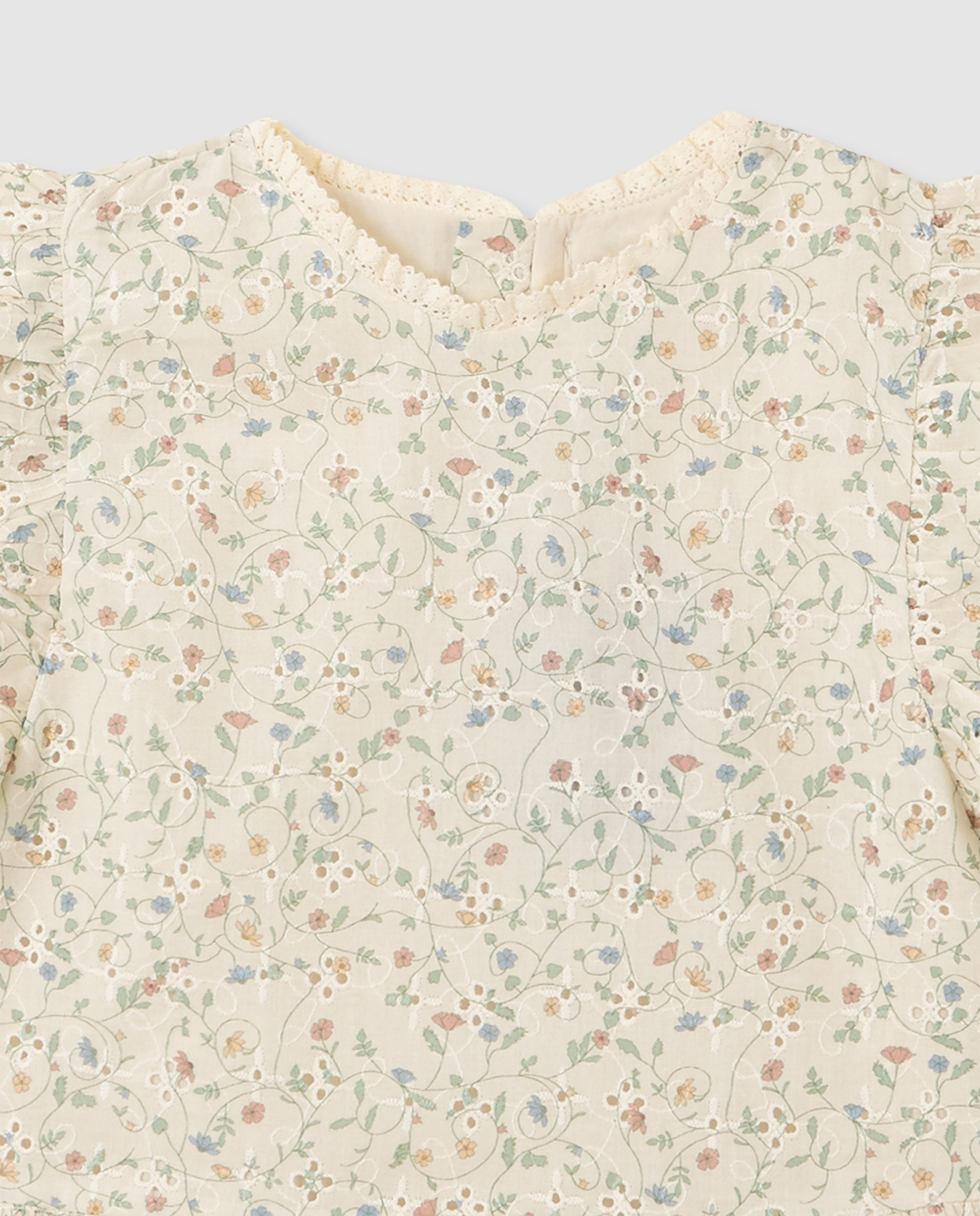 Camisa Infantil Estampada de Manga Curta Bege-5