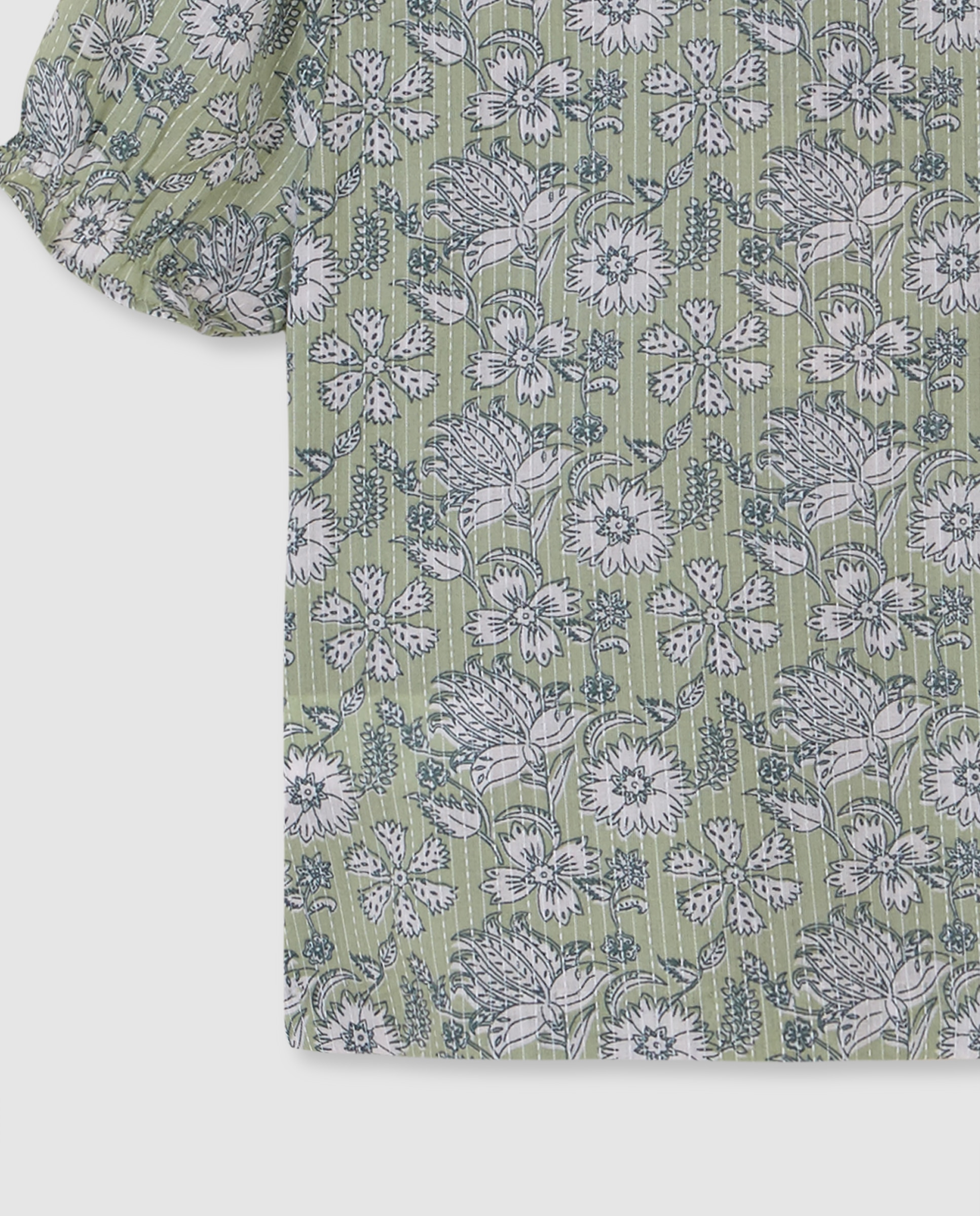 Blusa Infantil de Flores Gocco Verde-claro-6