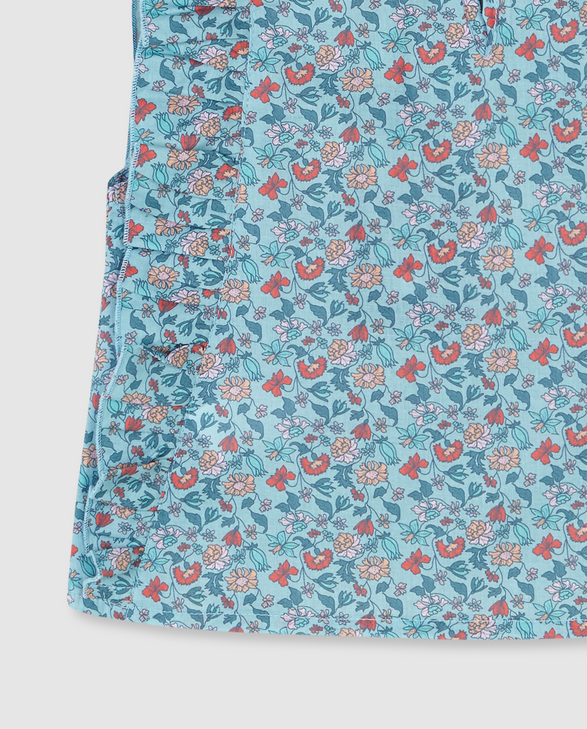 Blusa Infantil de Flores Gocco Azul-claro-4