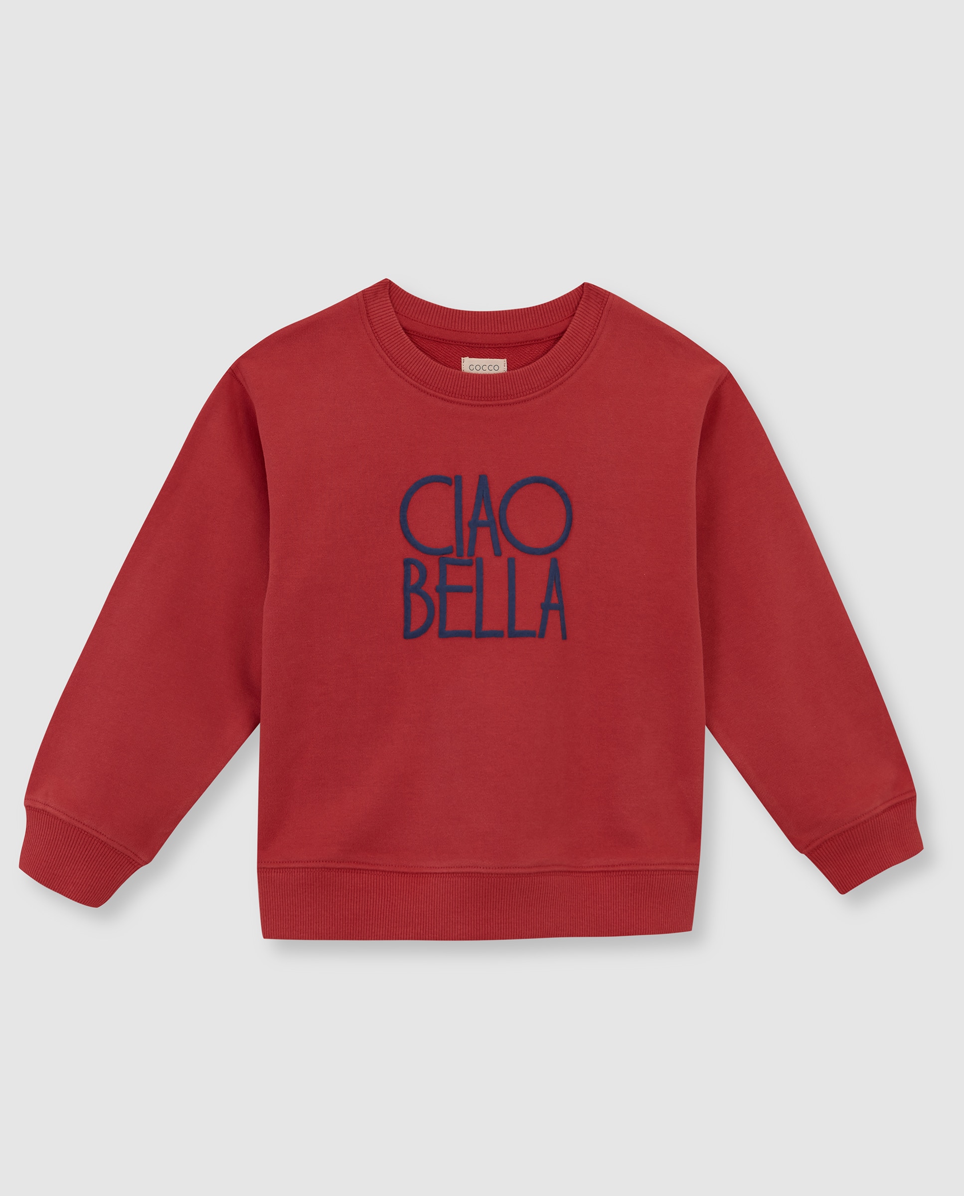 Sweatshirt Infantil com Print Gocco Coral-1