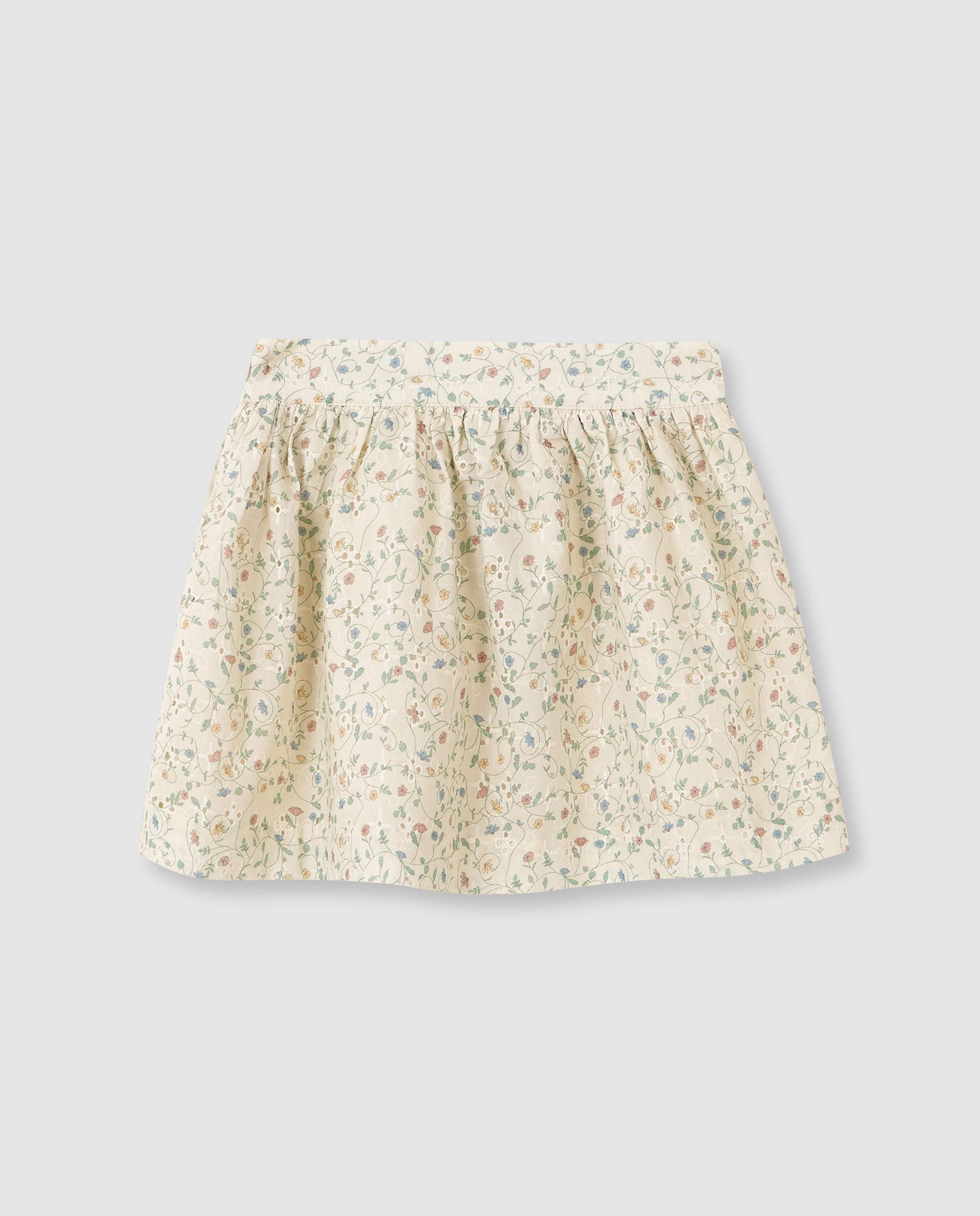 Saia Infantil Estampada Bege-4