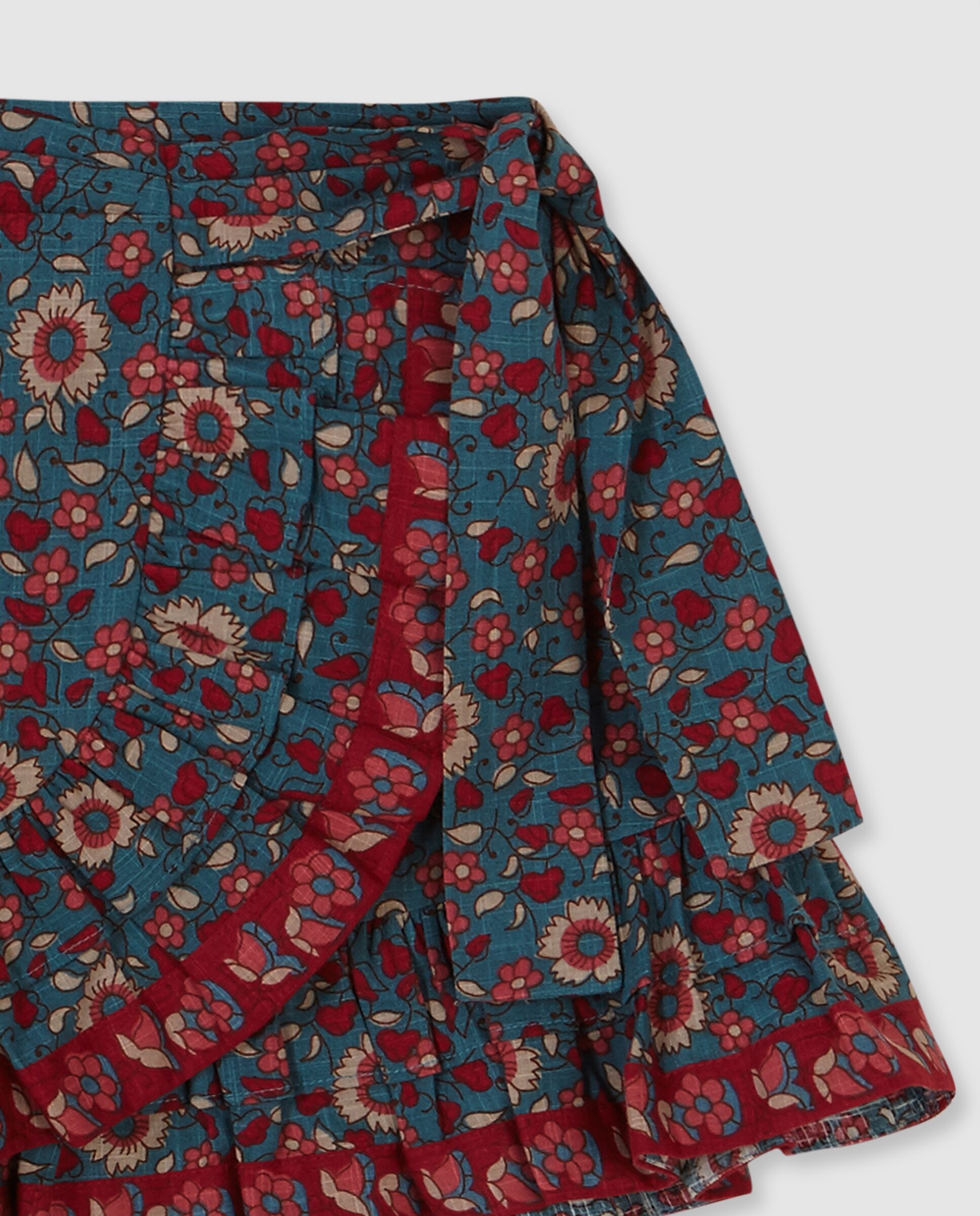 Saia Infantil com Maxi Folho Azul-3