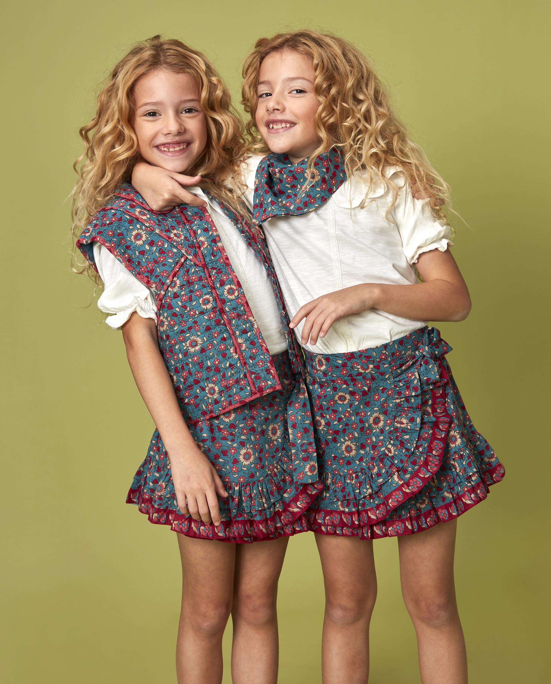 Saia Infantil com Maxi Folho Azul-7