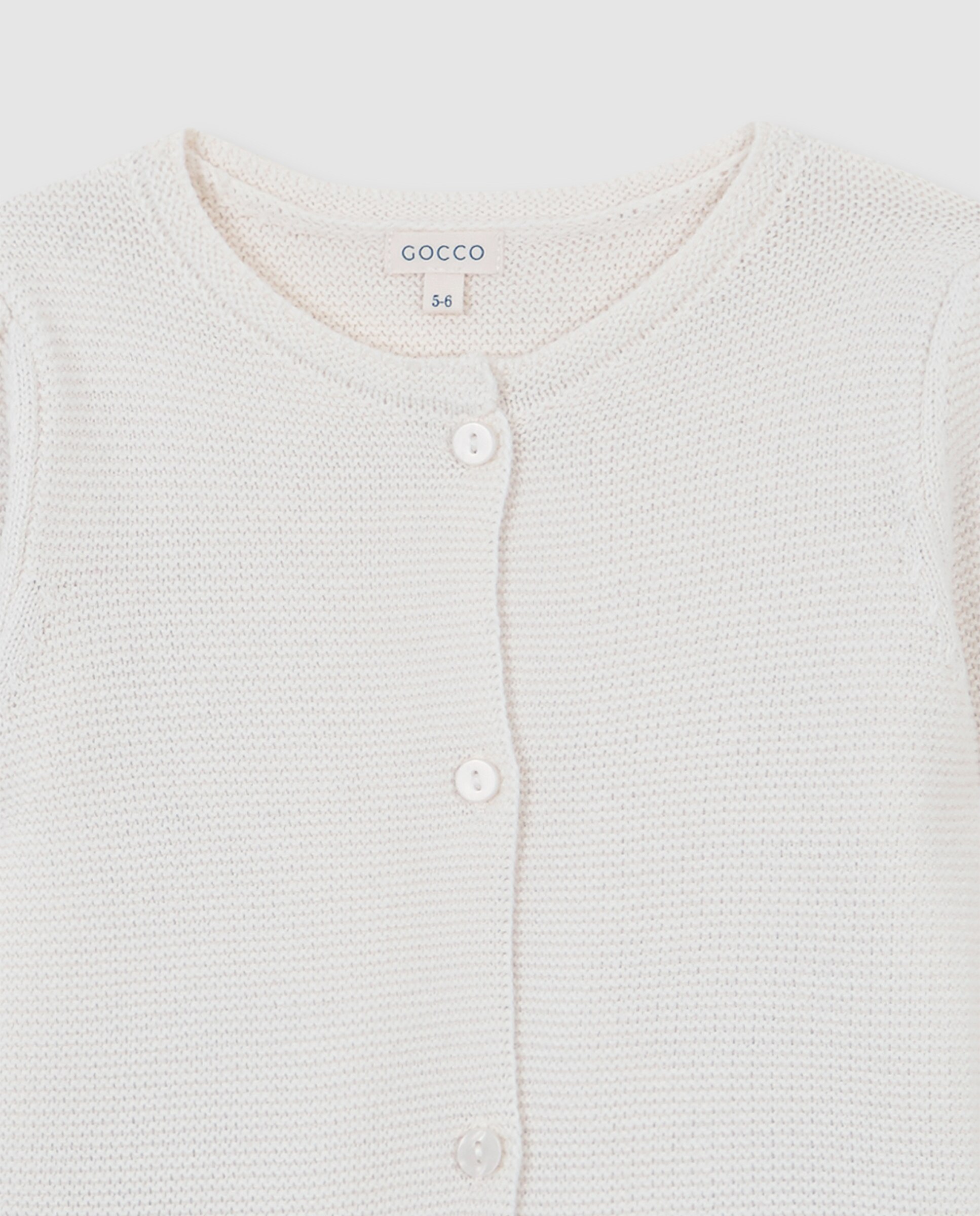 Casaco Infantil com Malha Bobo Gocco Branco-marfim-4