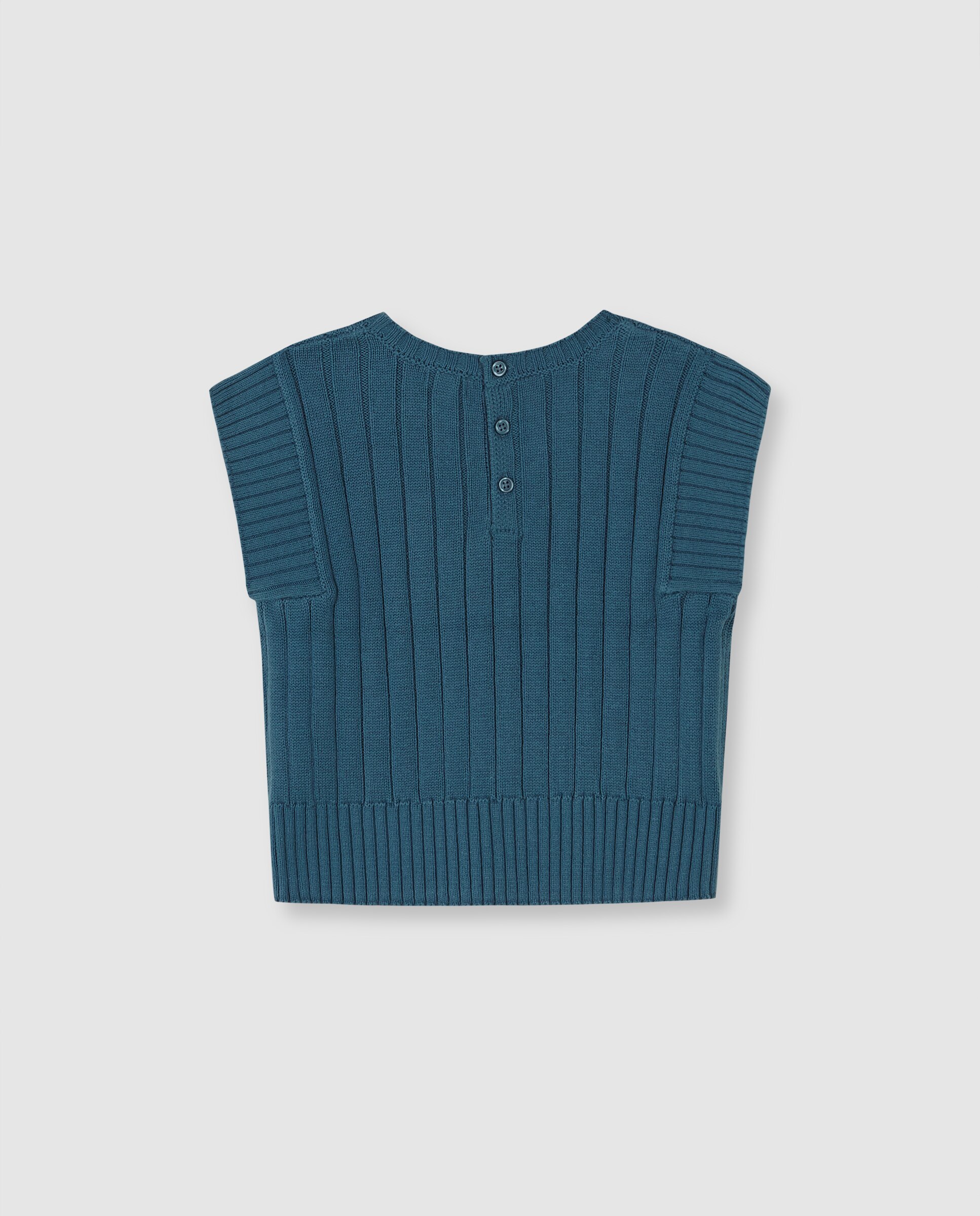 Colete Infantil de Malha Gocco Azul-3