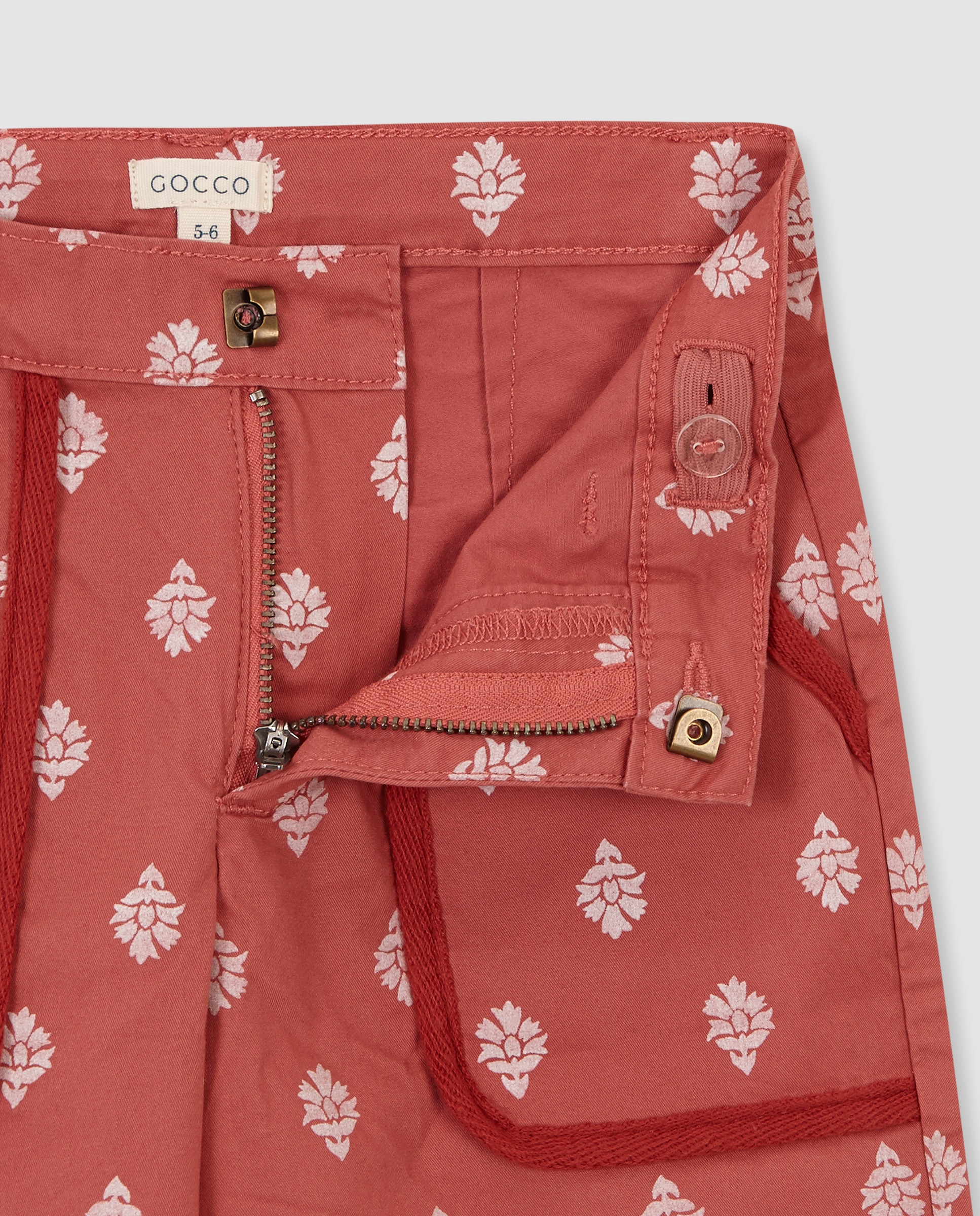 Jeans Compridos Infantil com Estampado Artesanal Gocco Rosa-3