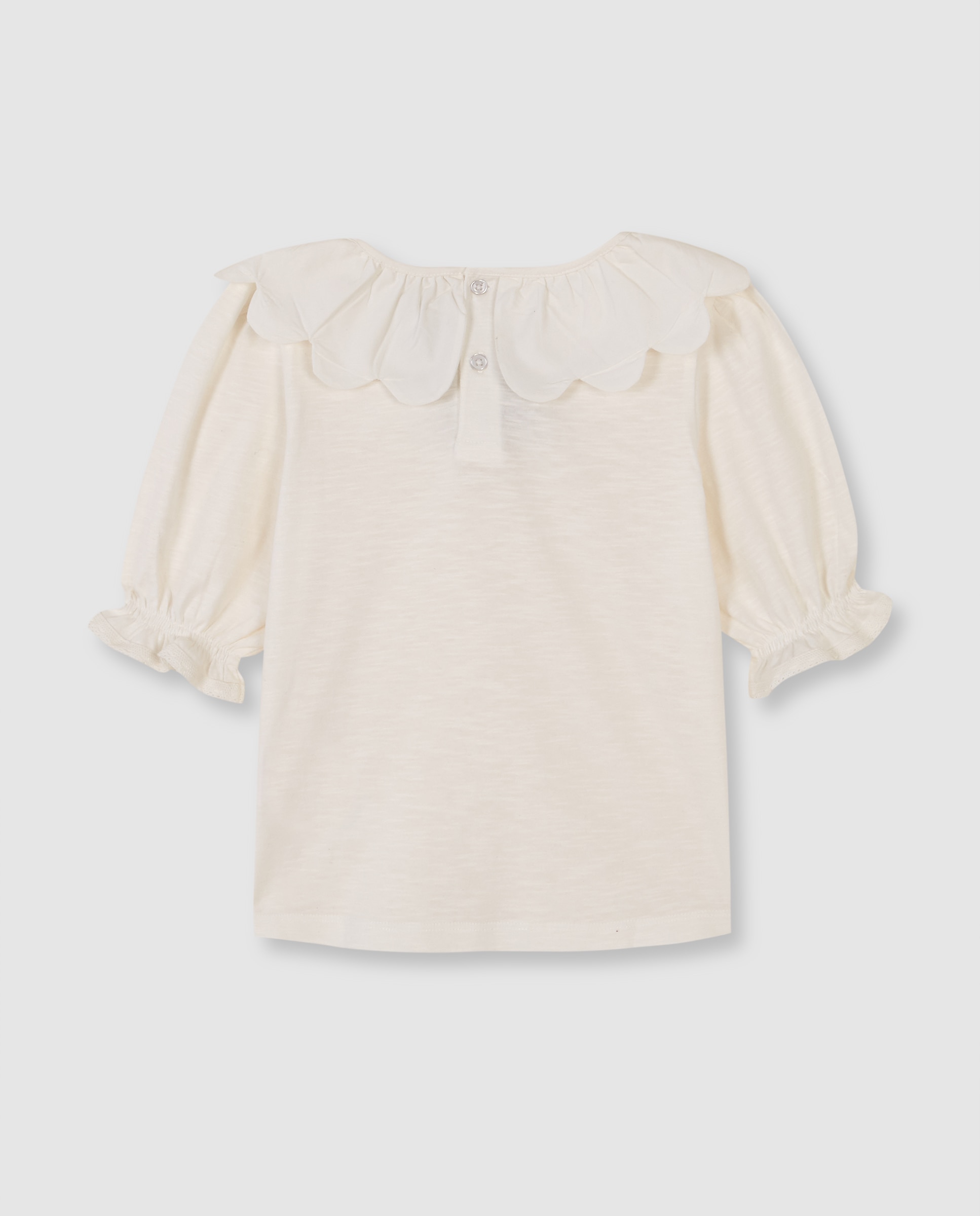 T-shirt Infantil de Manga Curta Gocco Branco-marfim-2