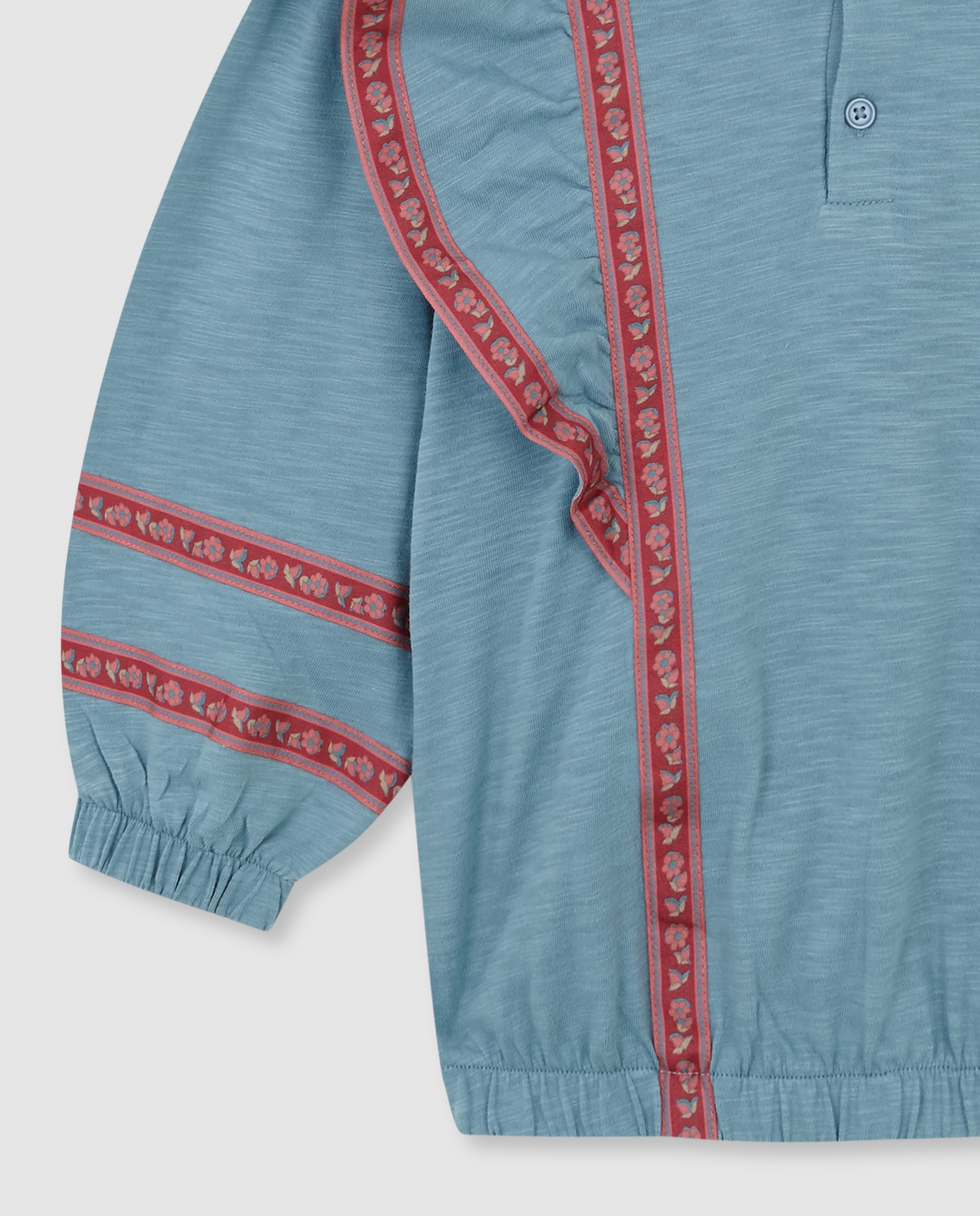 T-shirt Infantil com Vivos em Contraste Gocco Azul-4