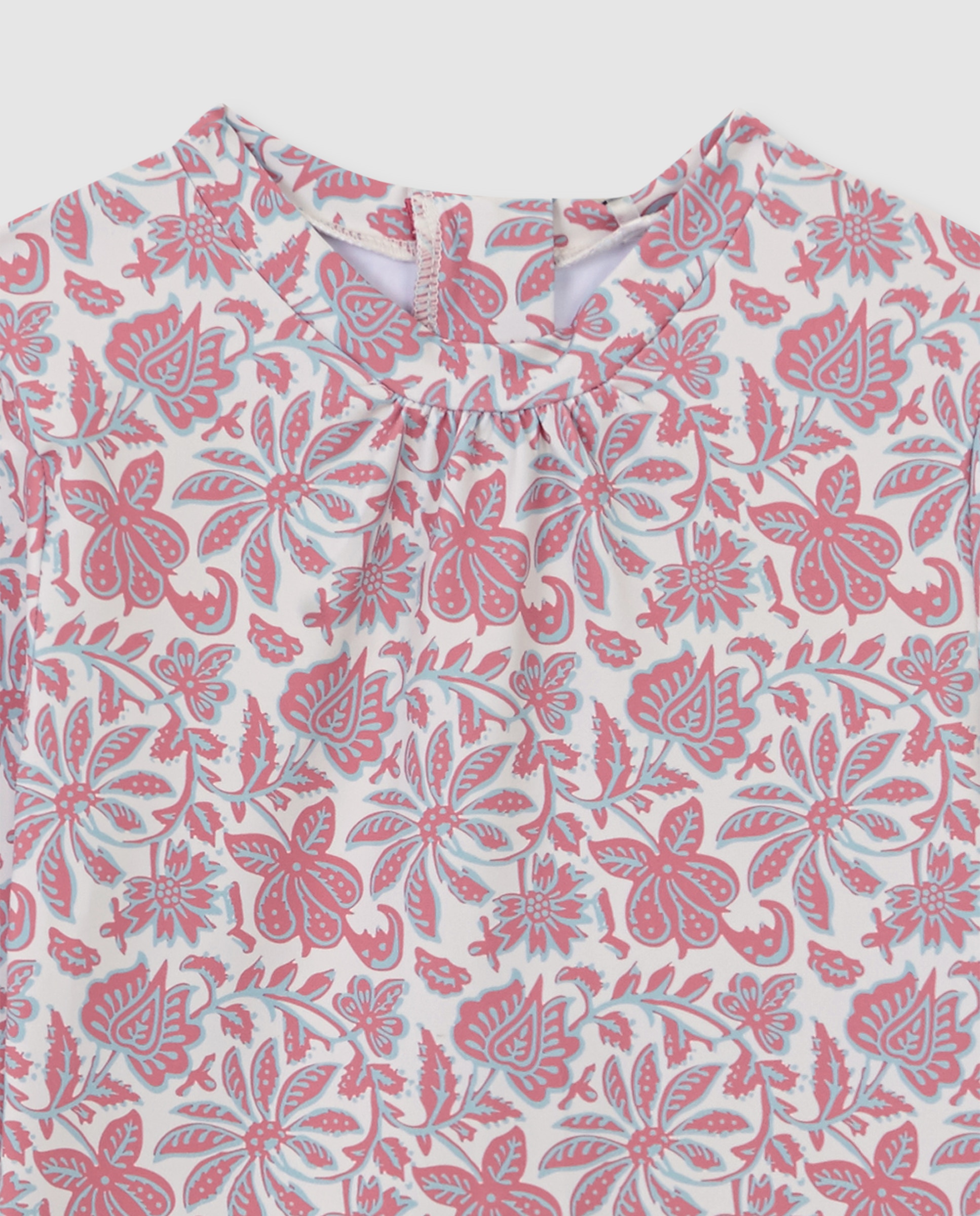 T-shirt de Banho Infantil com Proteção Solar com Estampado de Flores Gocco Multicolor-3