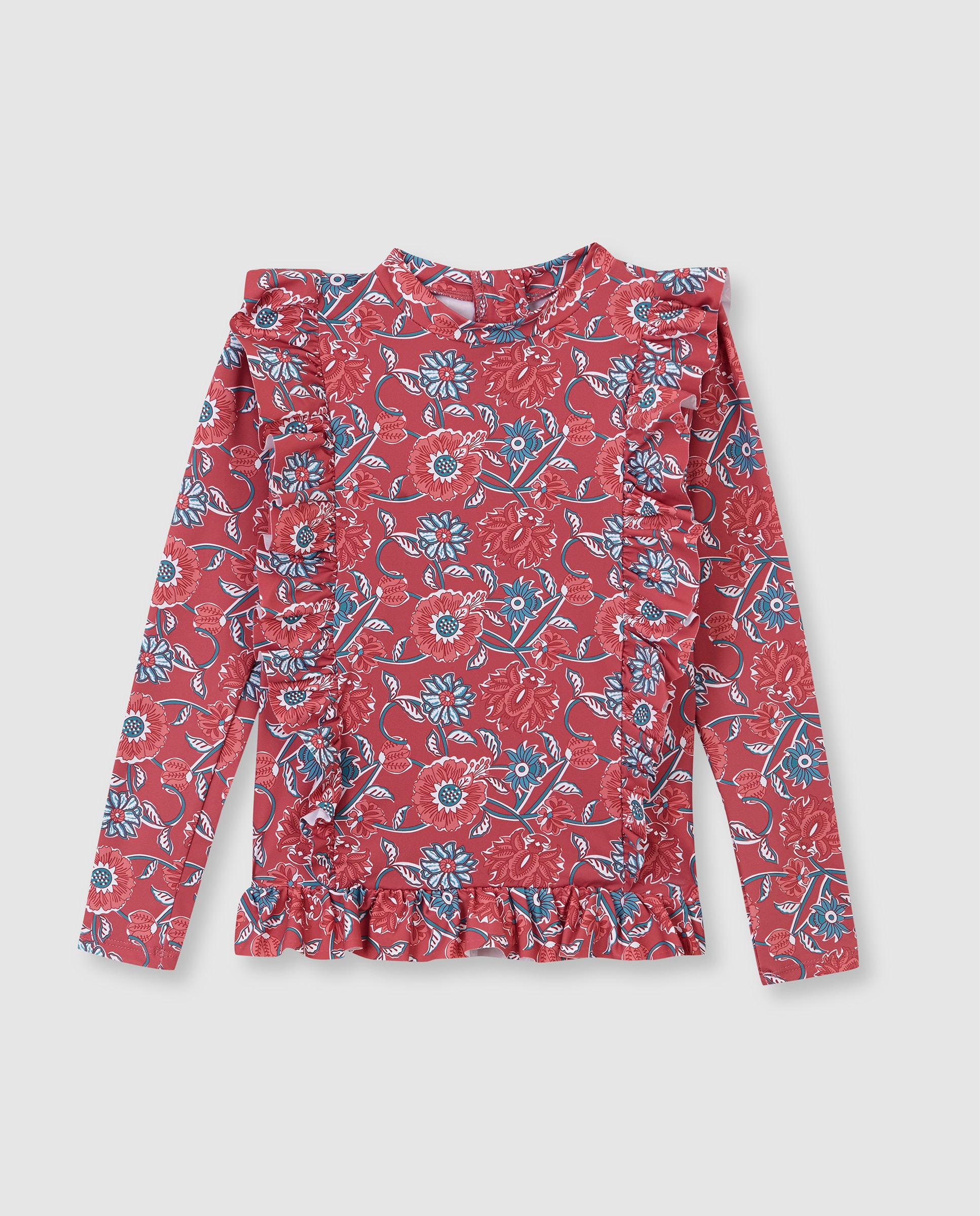 Imagem 0 de T-shirt de Banho Infantil com Proteção Solar Flores