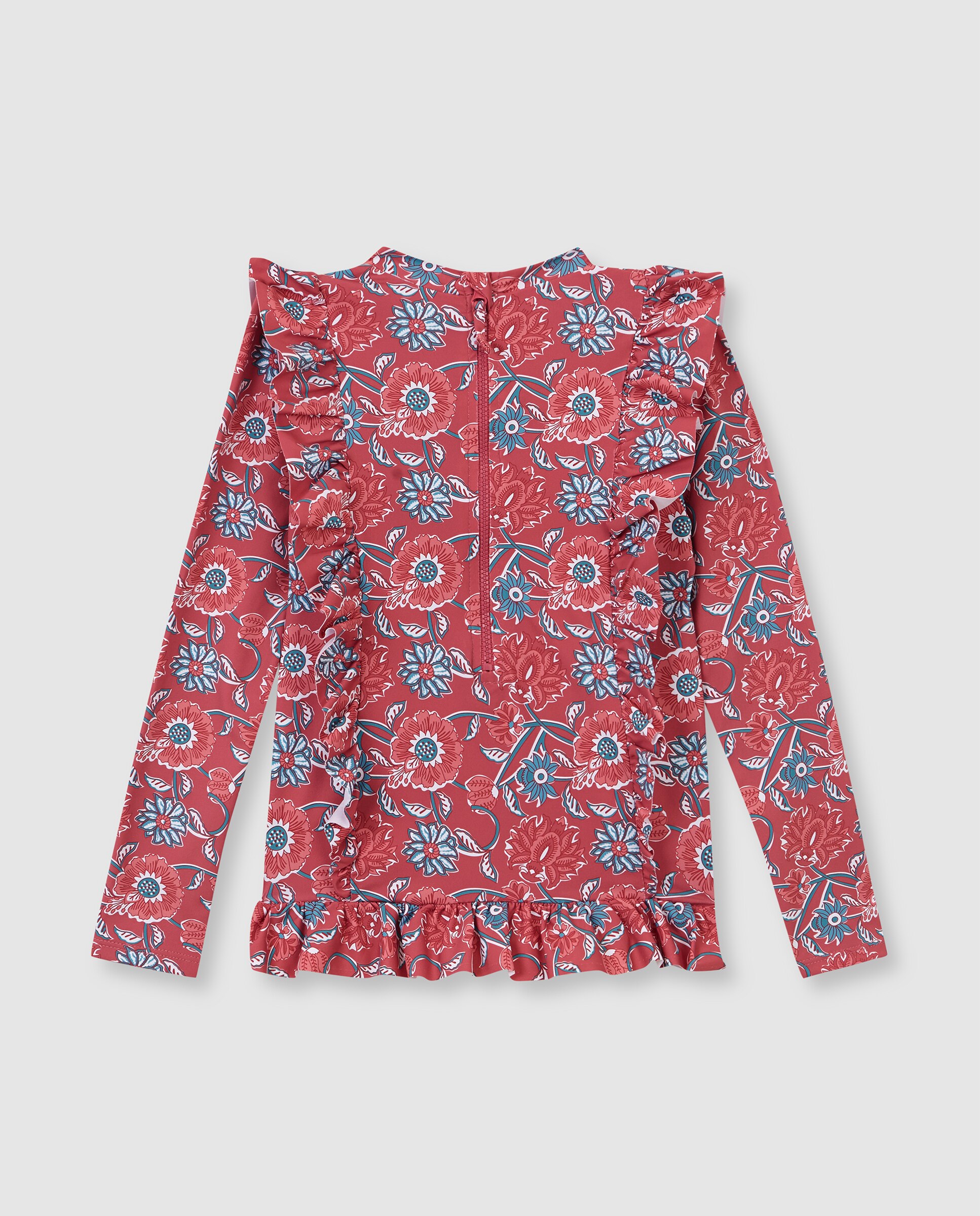 T-shirt de Banho Infantil com Proteção Solar Flores Rosa-2