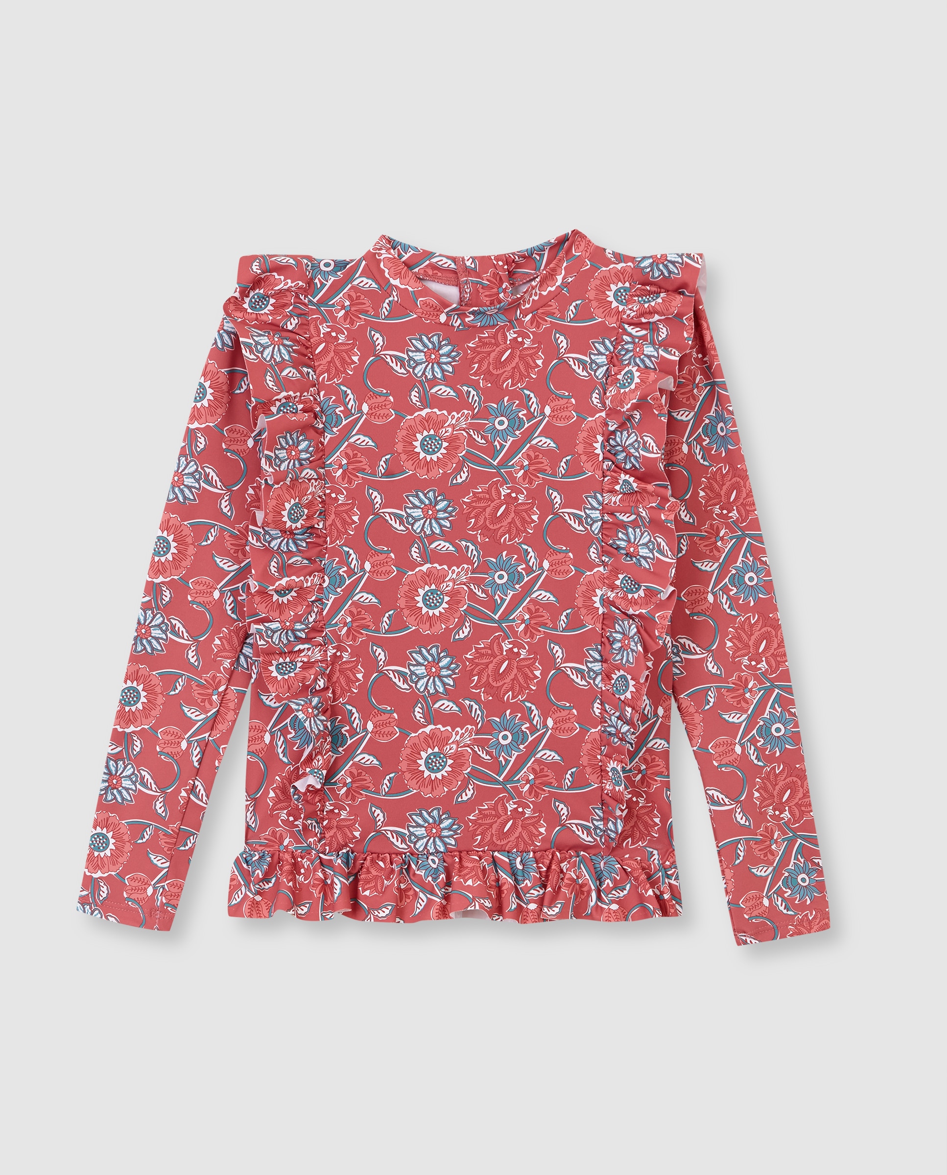 Imagem 0 de T-shirt de Banho Infantil com Proteção Solar Flores