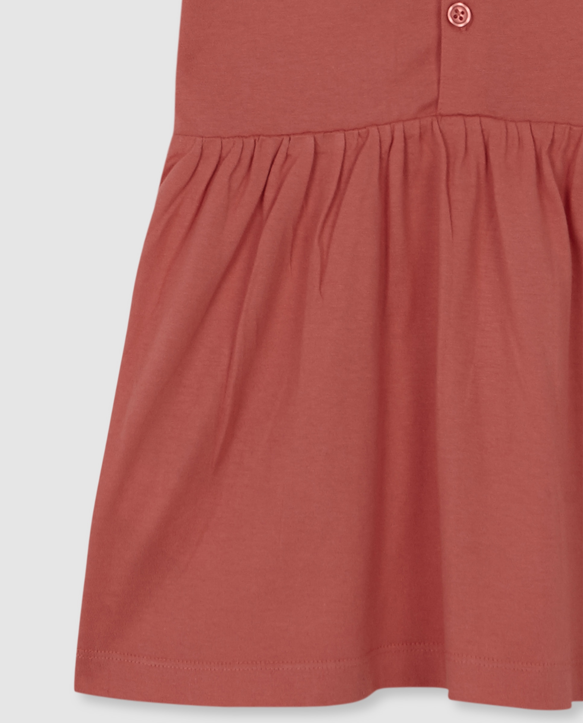 Vestido Infantil com Franzido Rosa-4