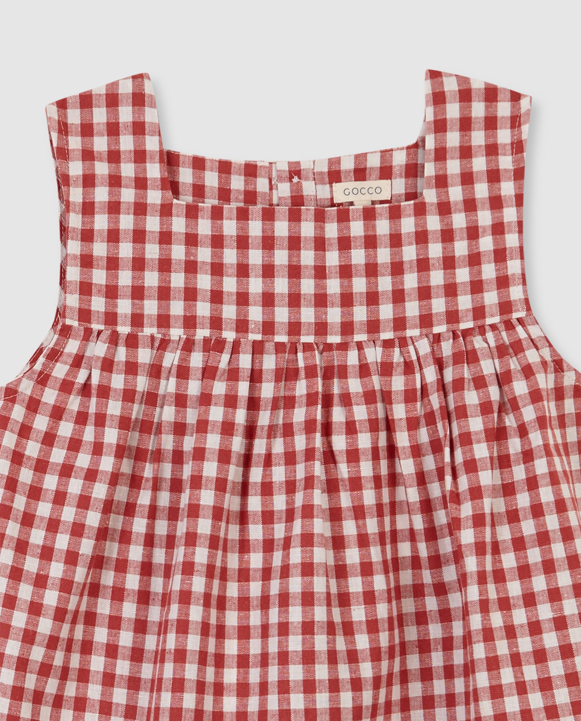 Vestido em Linho Infantil com Avental Gocco Branco-marfim-6