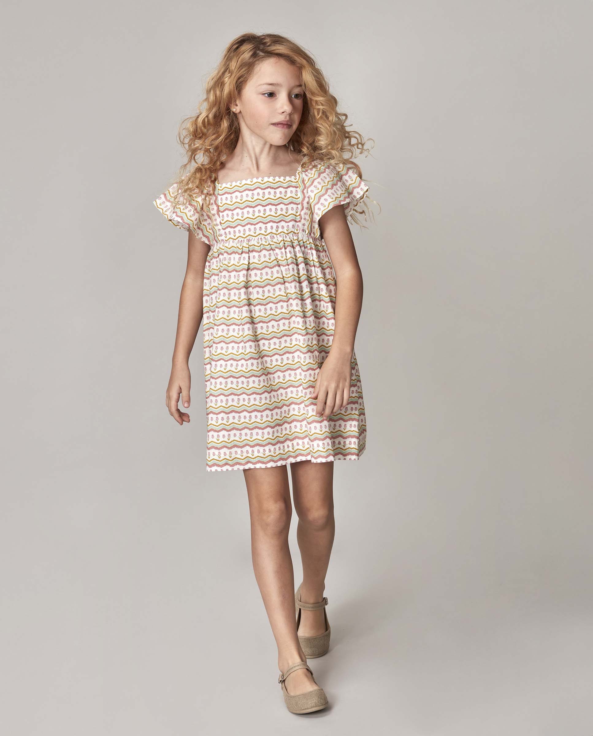 Imagem 0 de Vestido Infantil com Print Ikat
