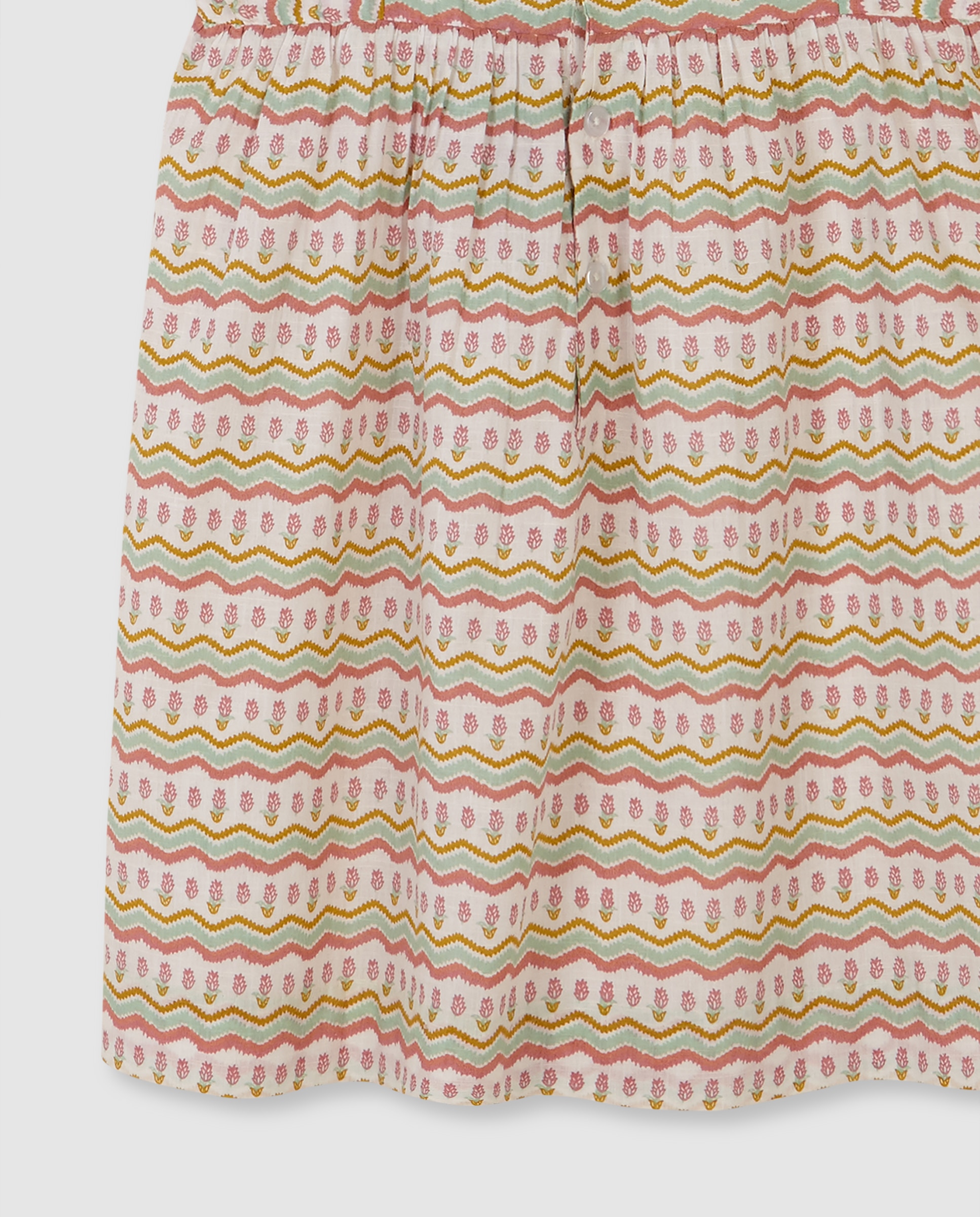 Vestido Infantil com Print Ikat Gocco Branco-marfim-6