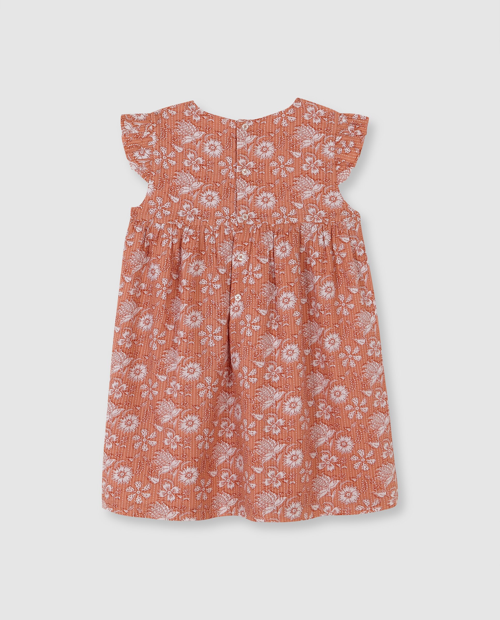 Vestido Infantil com Flor Índia Rosa-claro-2