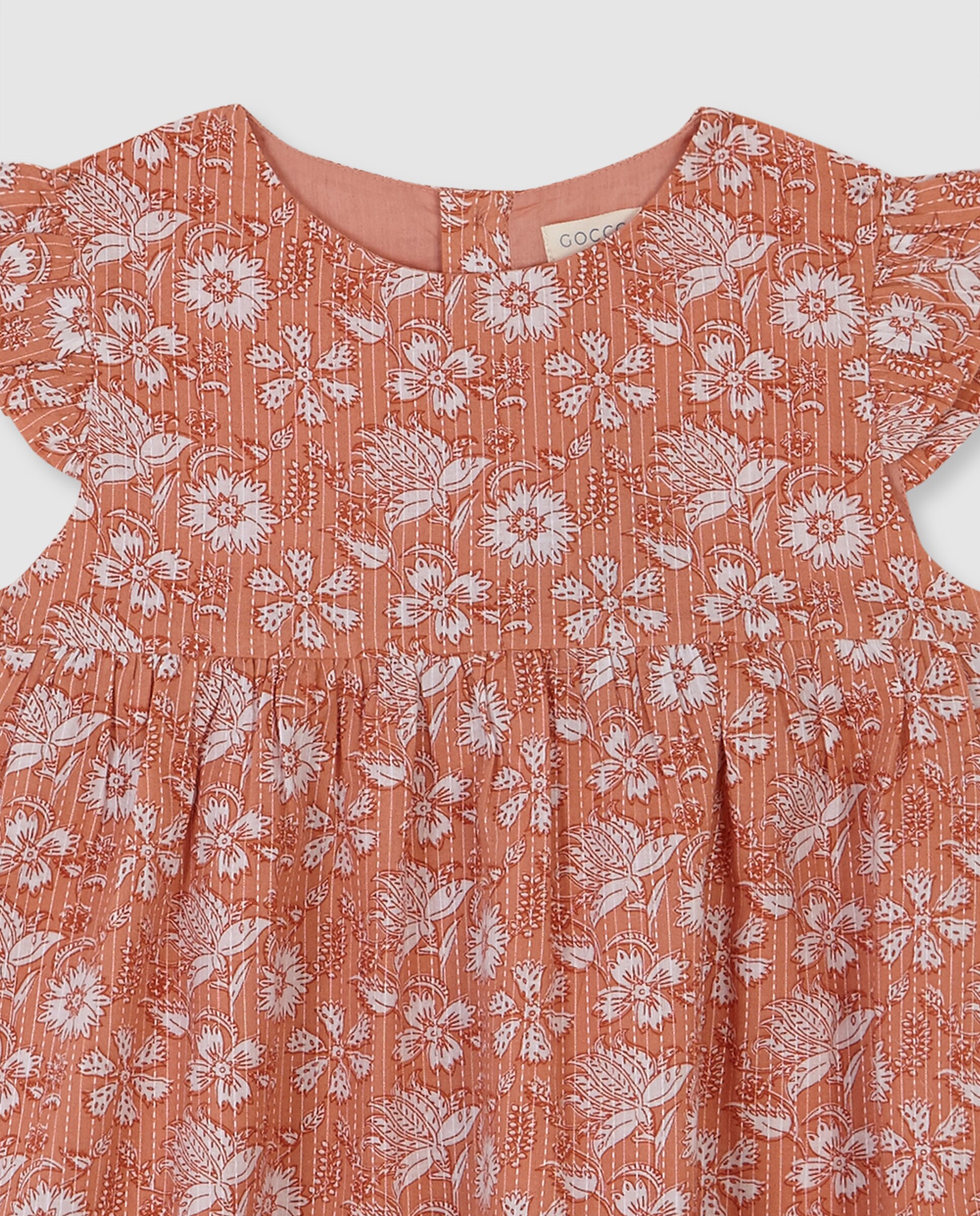 Vestido Infantil com Flor Índia Rosa-claro-3