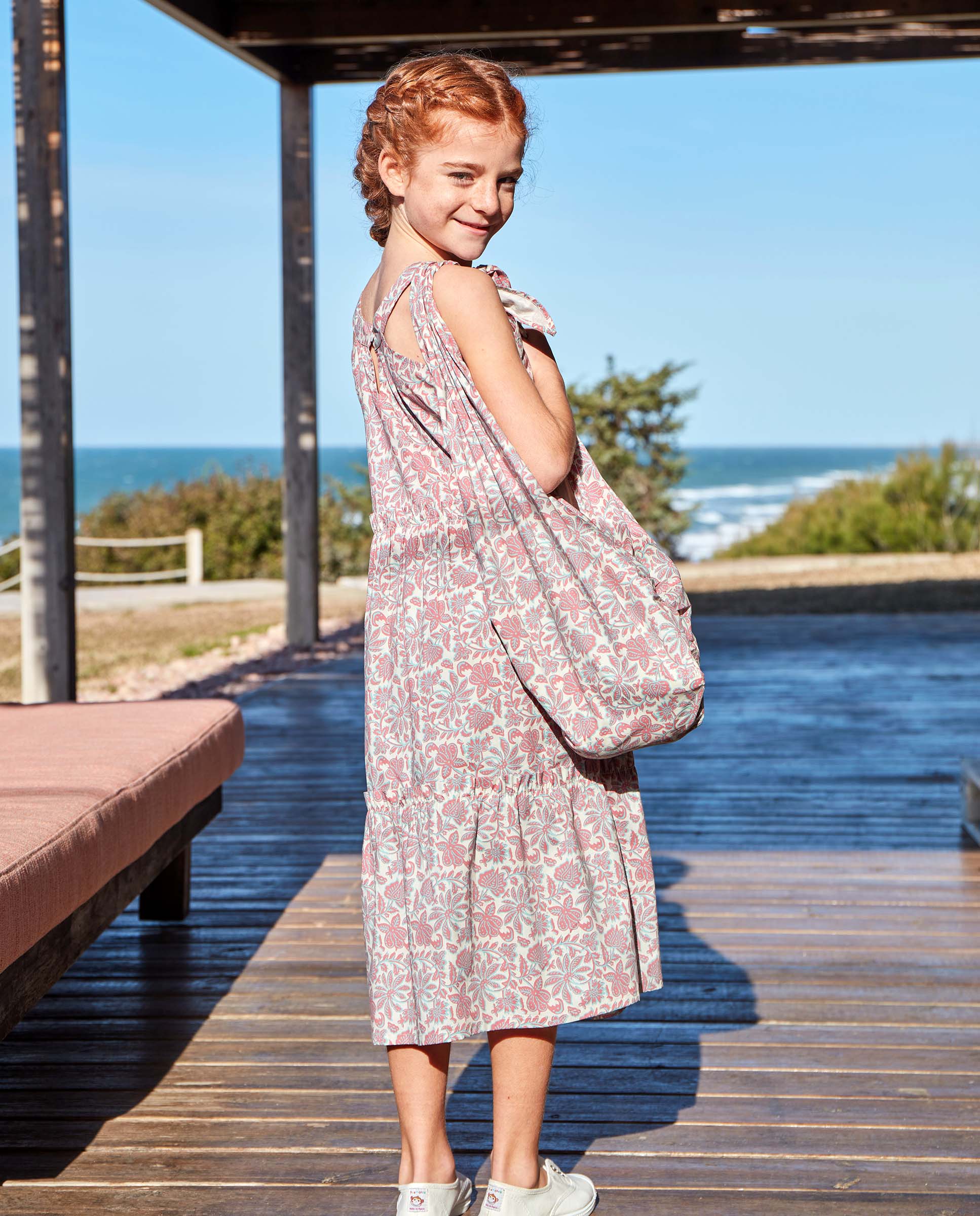Vestido Infantil Midi Flor Índia Gocco Multicolor-6