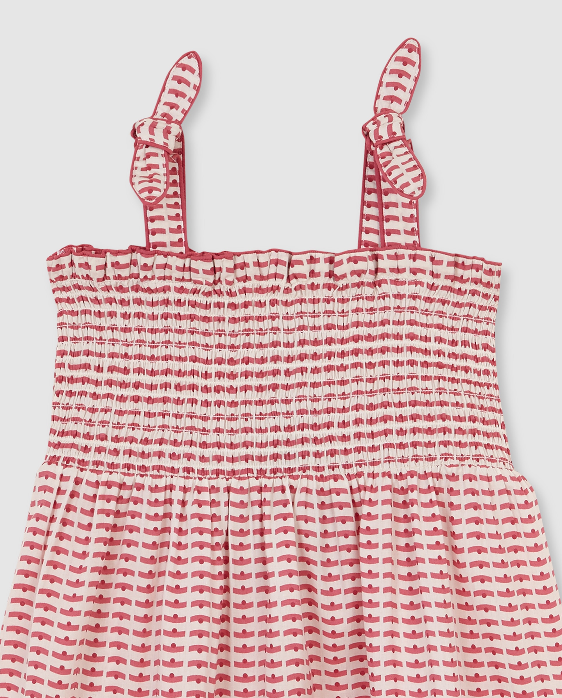 Vestido Infantil com Folhos Gocco Branco-3