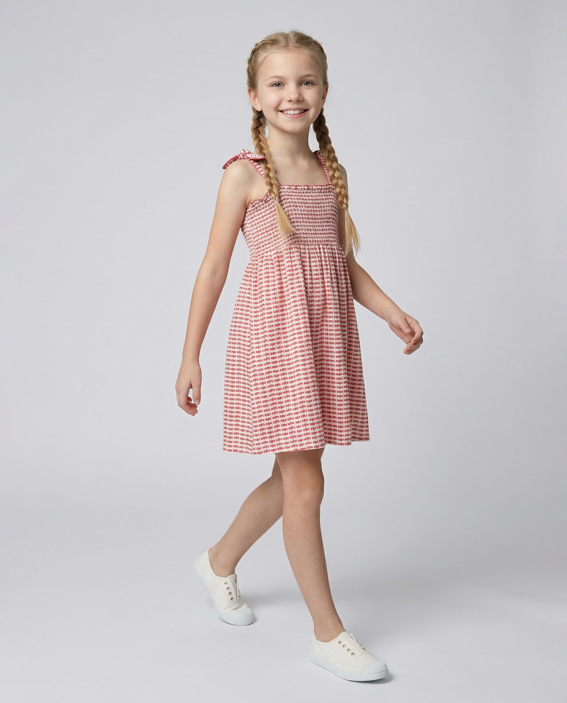 Vestido Infantil com Folhos Gocco Branco-5