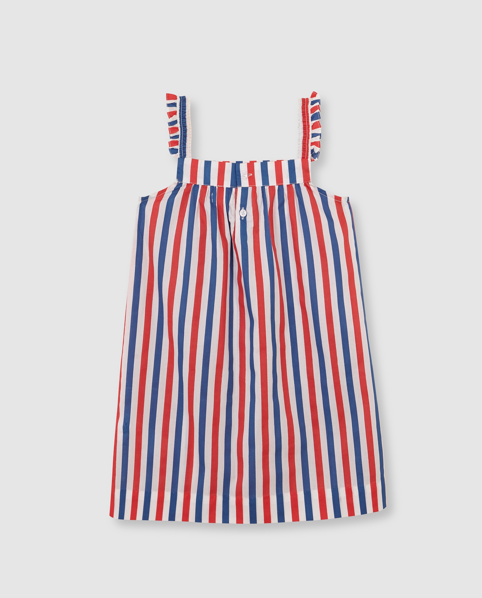 Vestido Infantil Às Riscas Gocco Branco-2