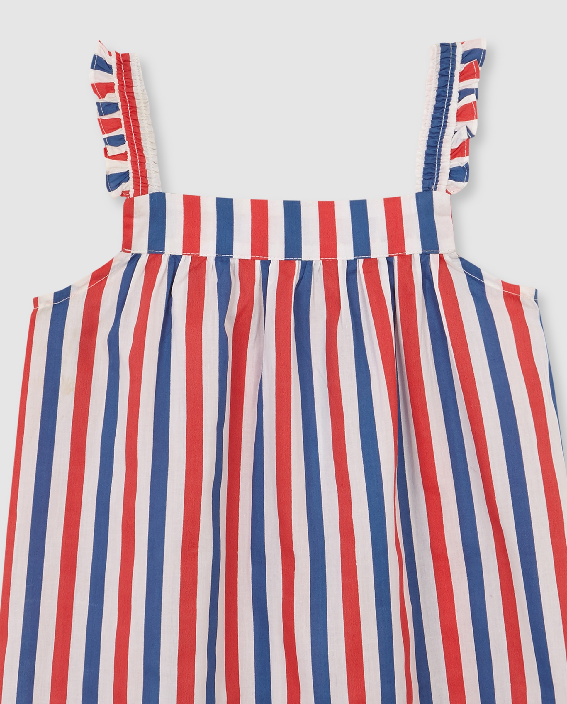 Vestido Infantil Às Riscas Gocco Branco-3