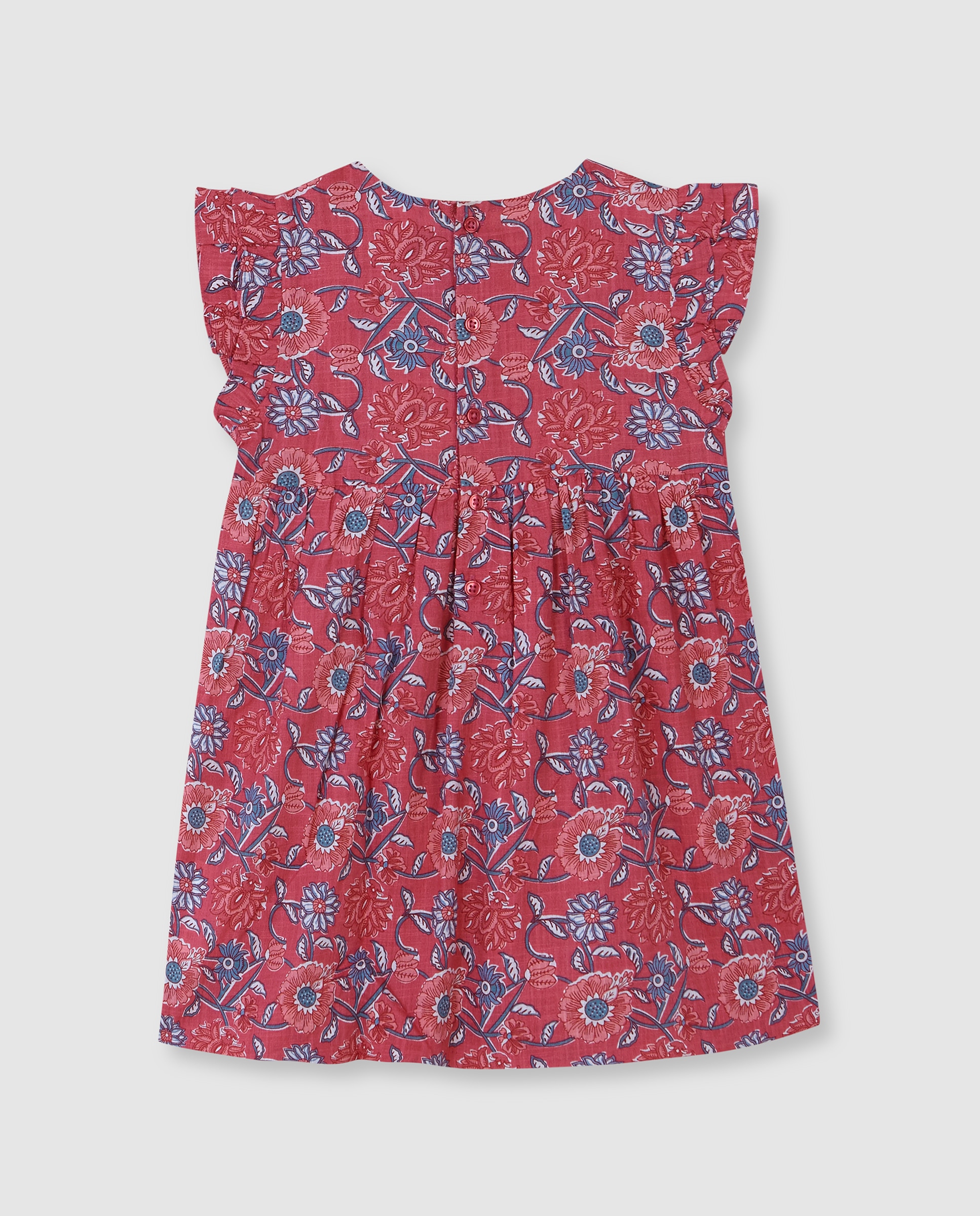 Vestido Infantil Estampado de Flores Gocco Rosa-2