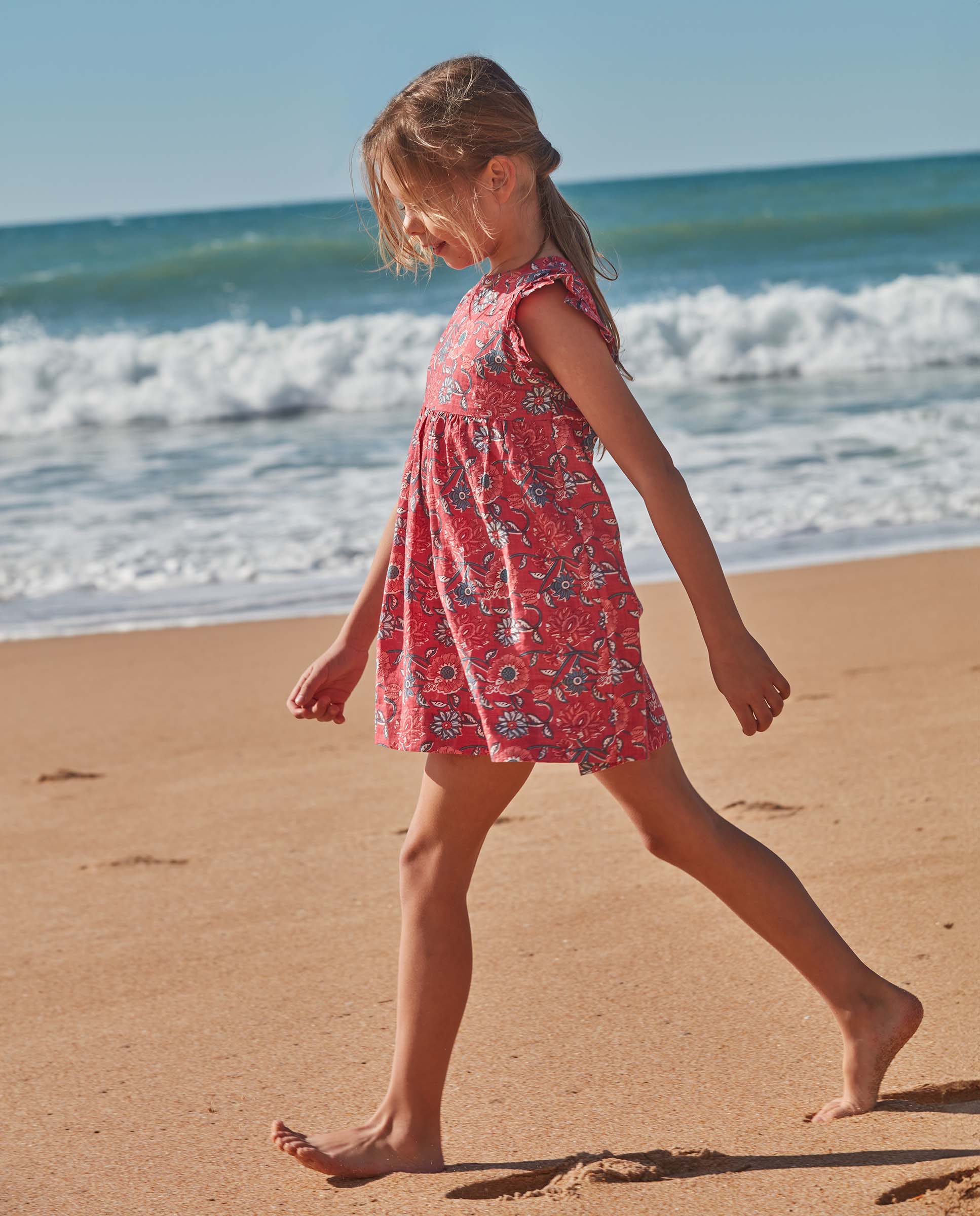 Vestido Infantil Estampado de Flores Gocco Rosa-6