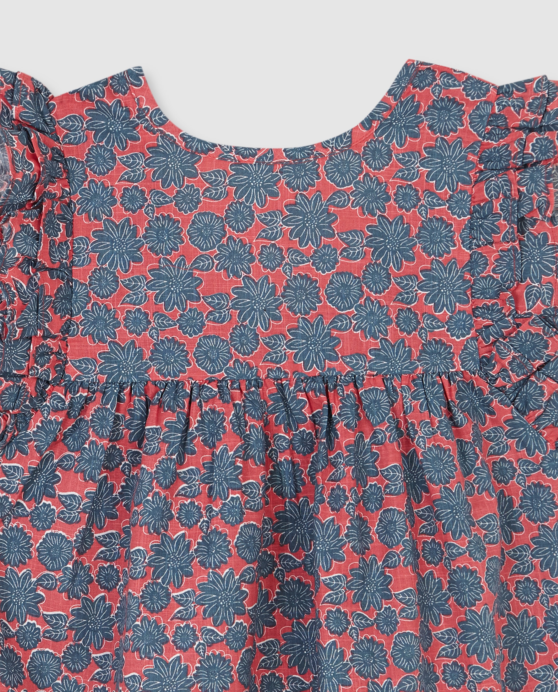 Vestido Infantil com Flor Grande Gocco Rosa-3