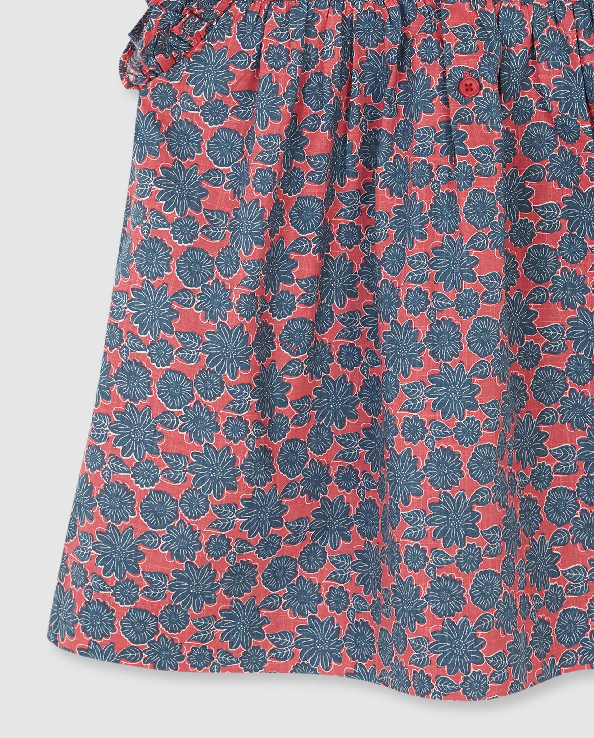 Vestido Infantil com Flor Grande Gocco Rosa-4