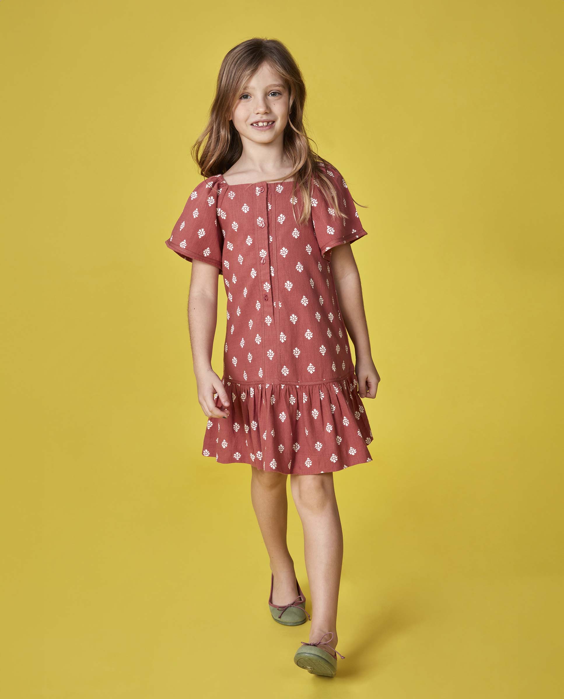 Vestido Infantil Artesanal Rosa-5