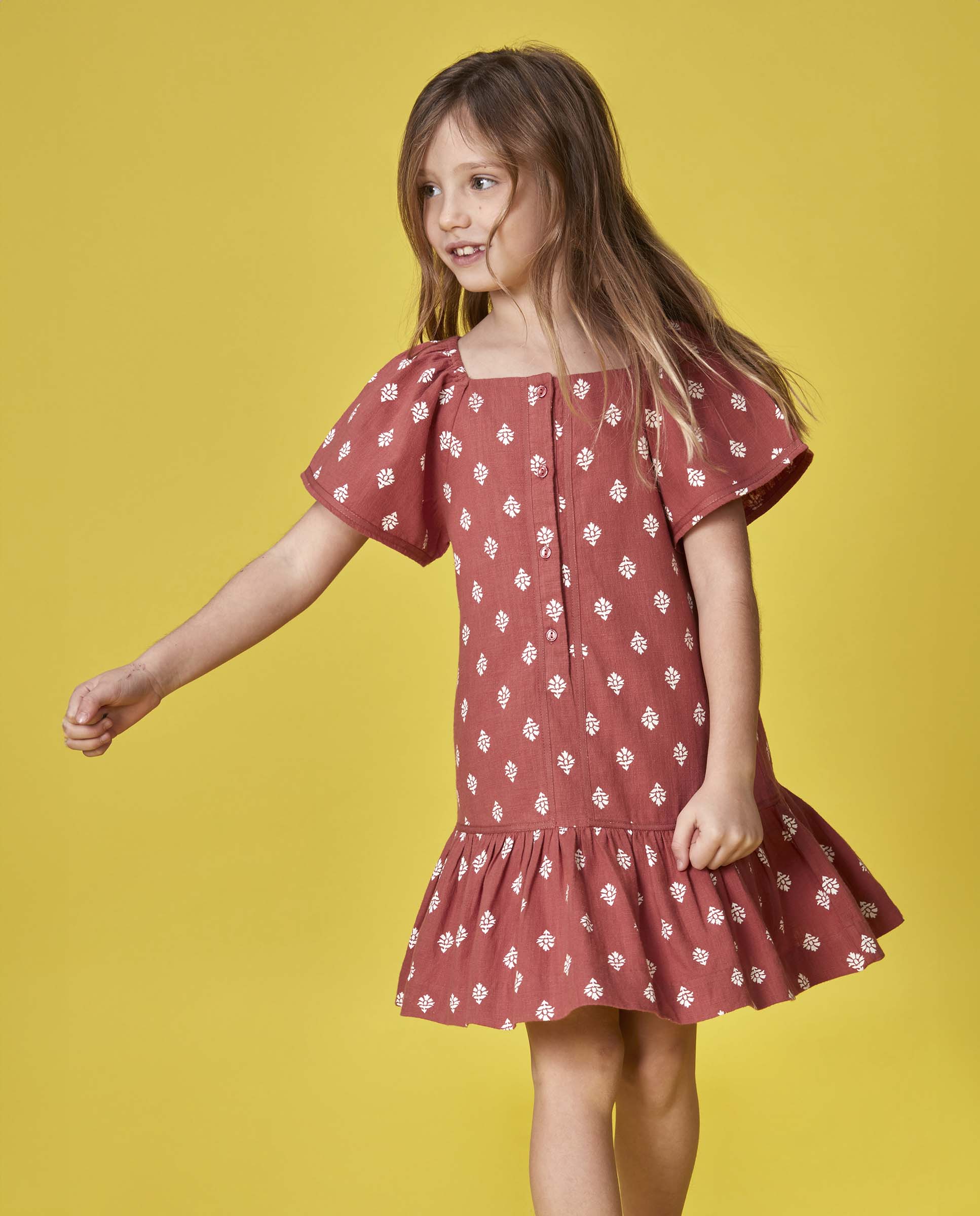Vestido Infantil Artesanal Rosa-6