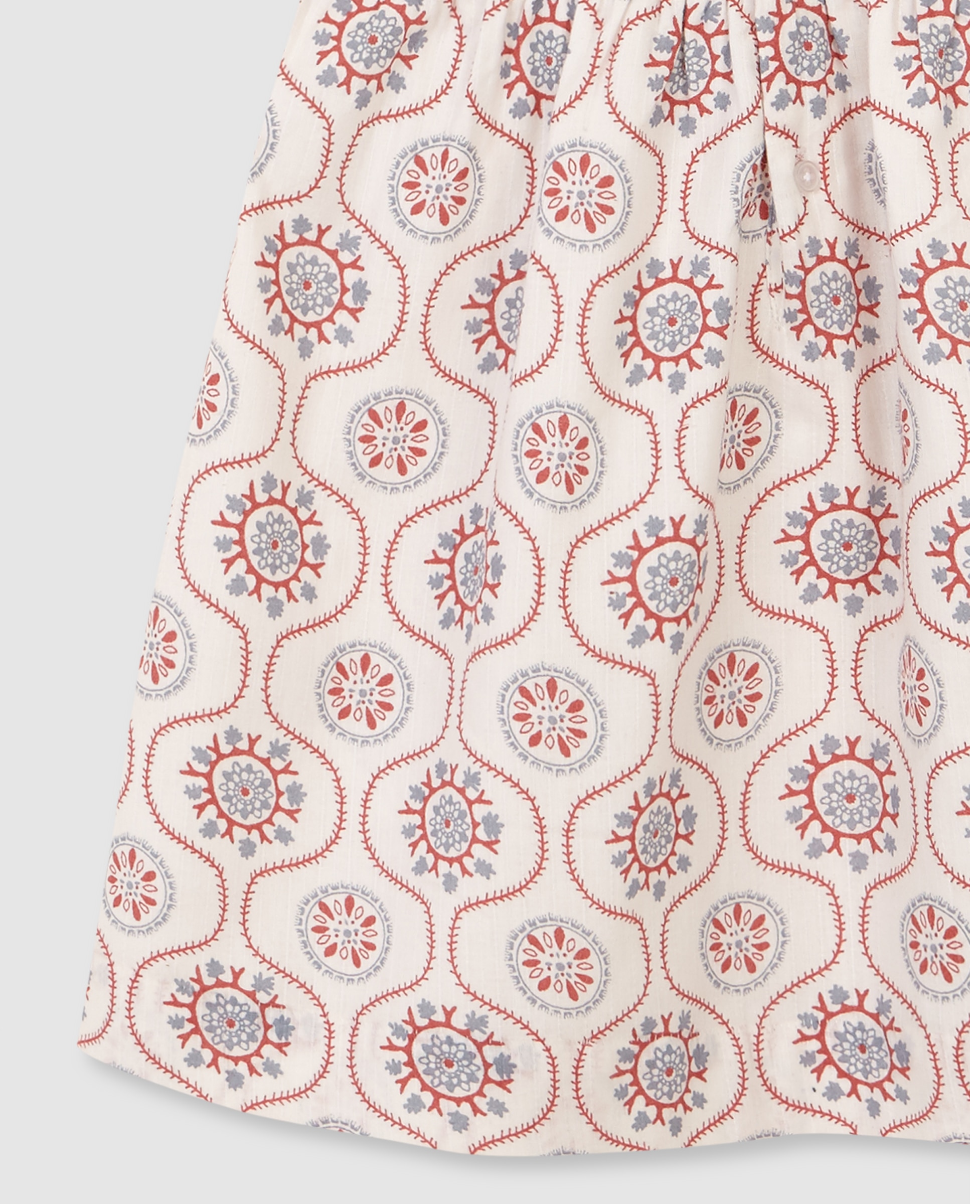 Vestido Infantil com Tecidos em Contraste Gocco Branco-marfim-4