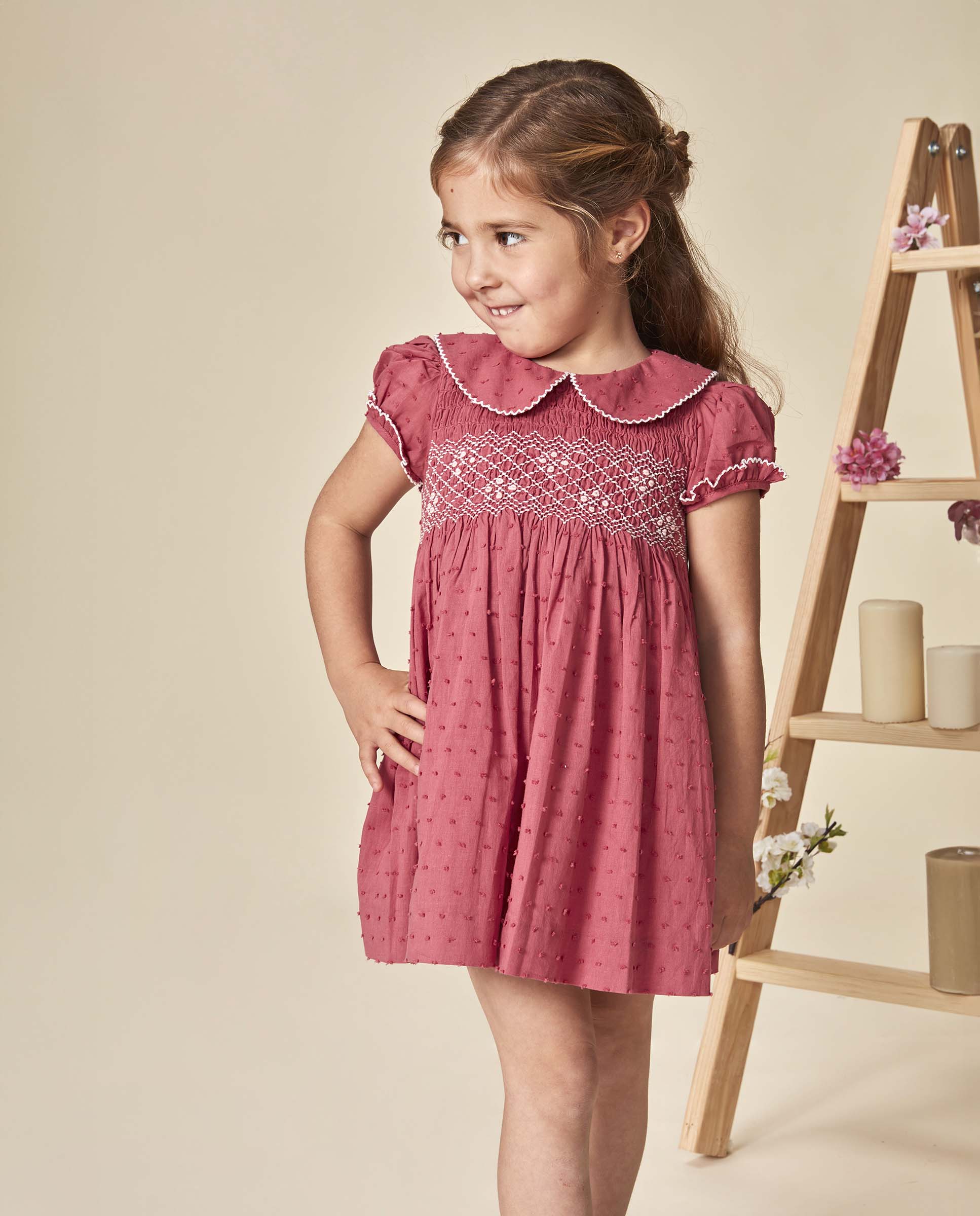 Imagem 0 de Vestido Infantil com Smock