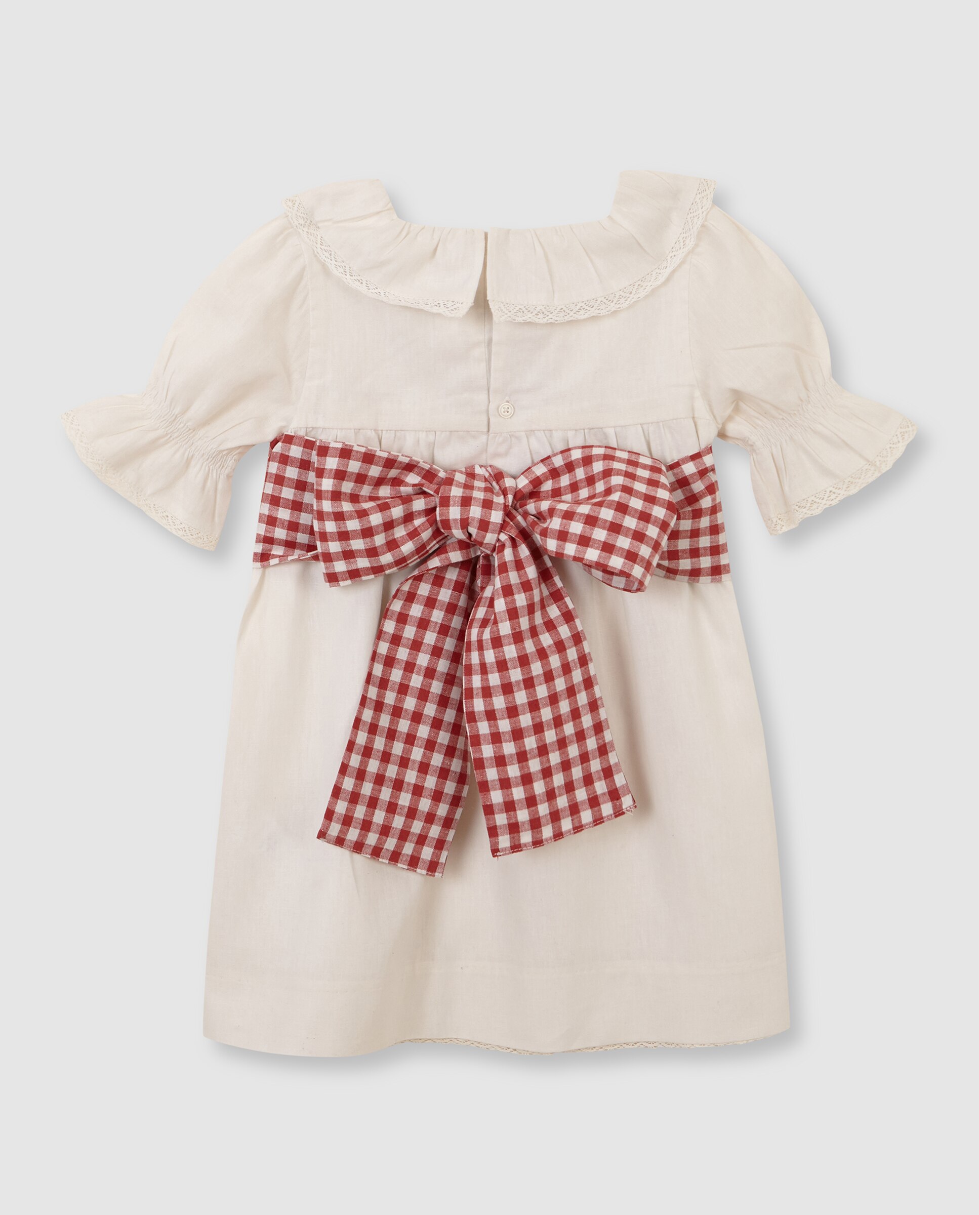 Faixa Infantil de Linho para Vestidos Gocco Branco-6