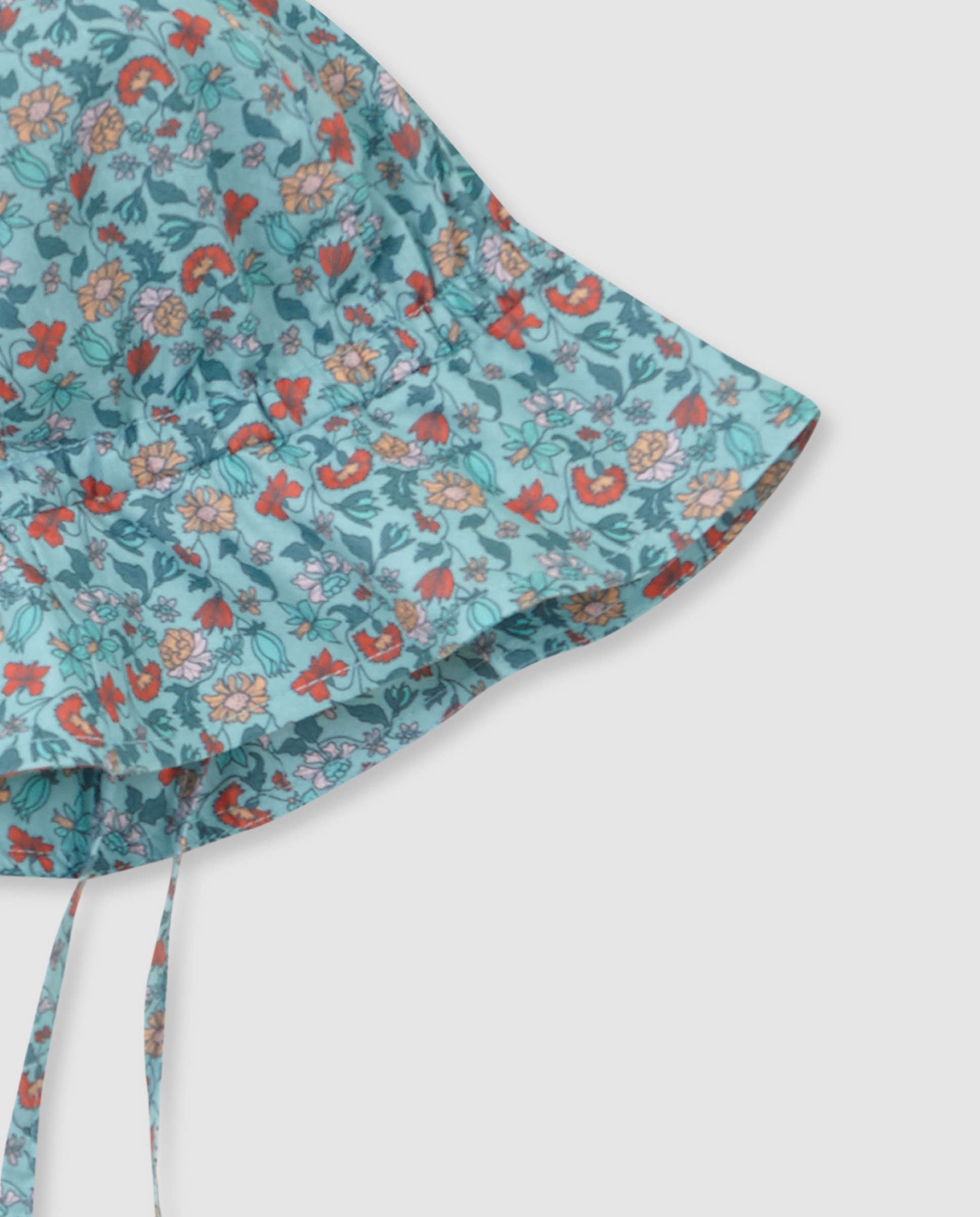 Chapéu Infantil com Tira de Flores Gocco Azul-turquesa-4