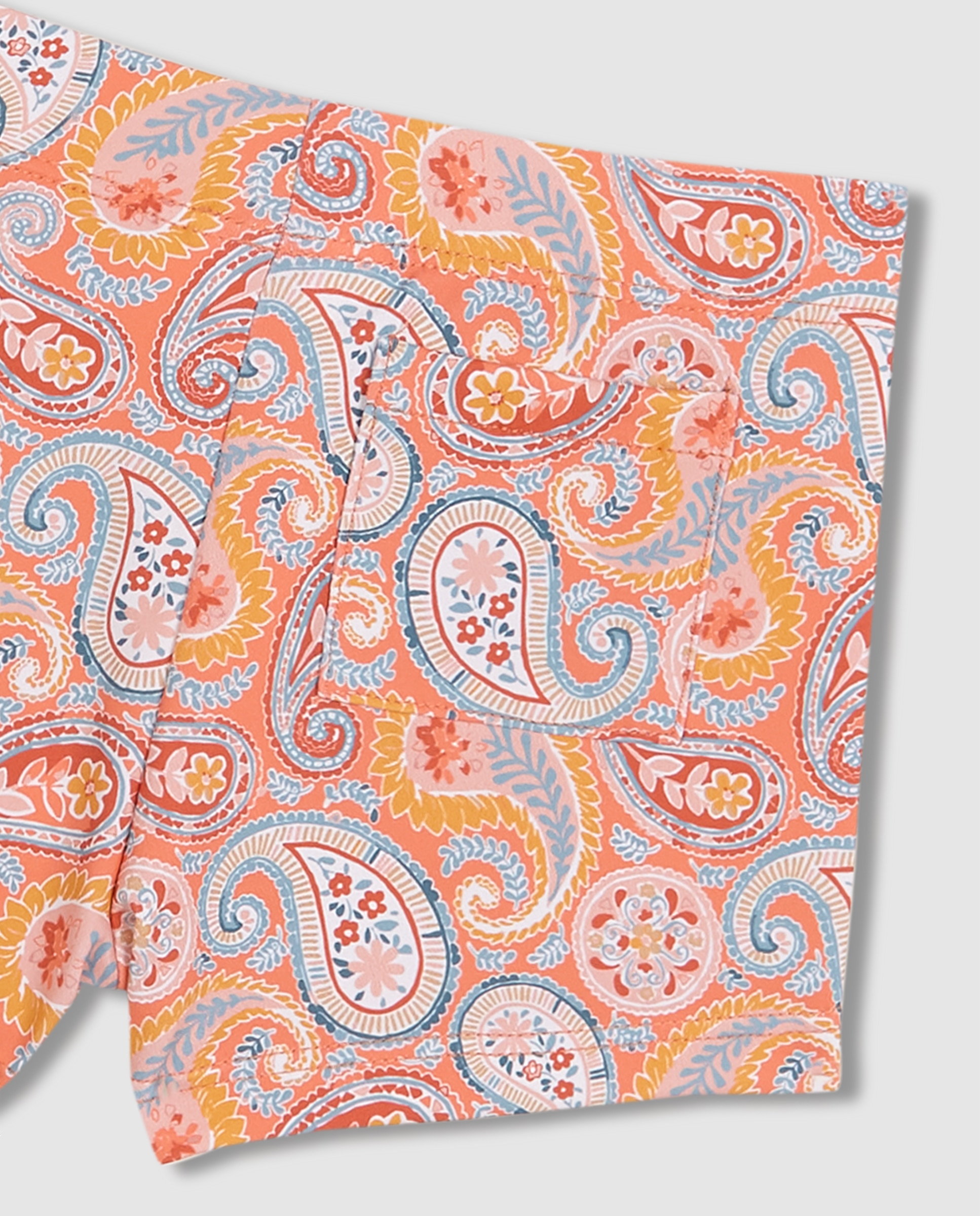 Fato de Banho para Bebé Estampado Paisley Gocco Laranja-4