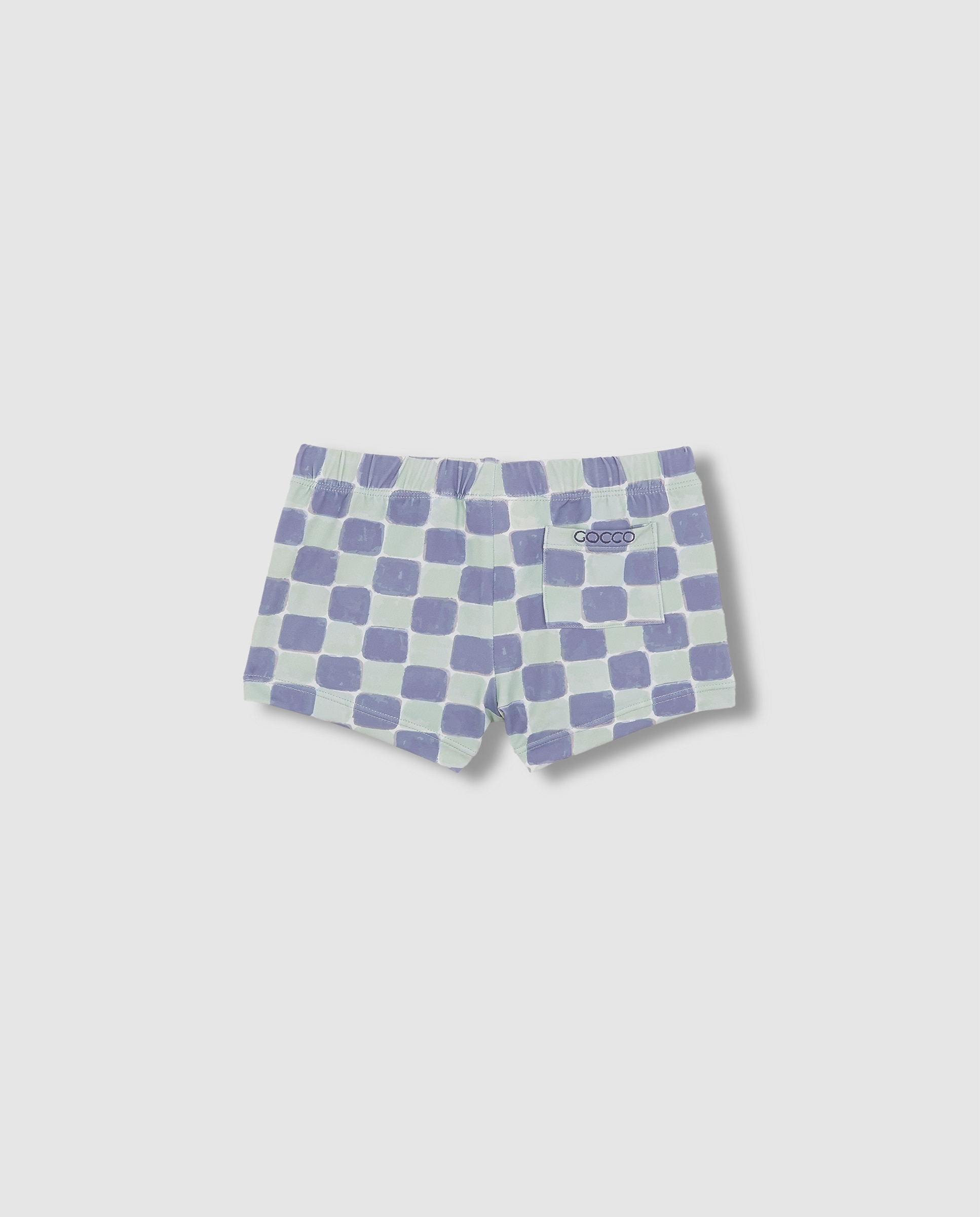 Fato de Banho para Bebé com Estampado Aos Quadrados Gocco Azul / Branco-2