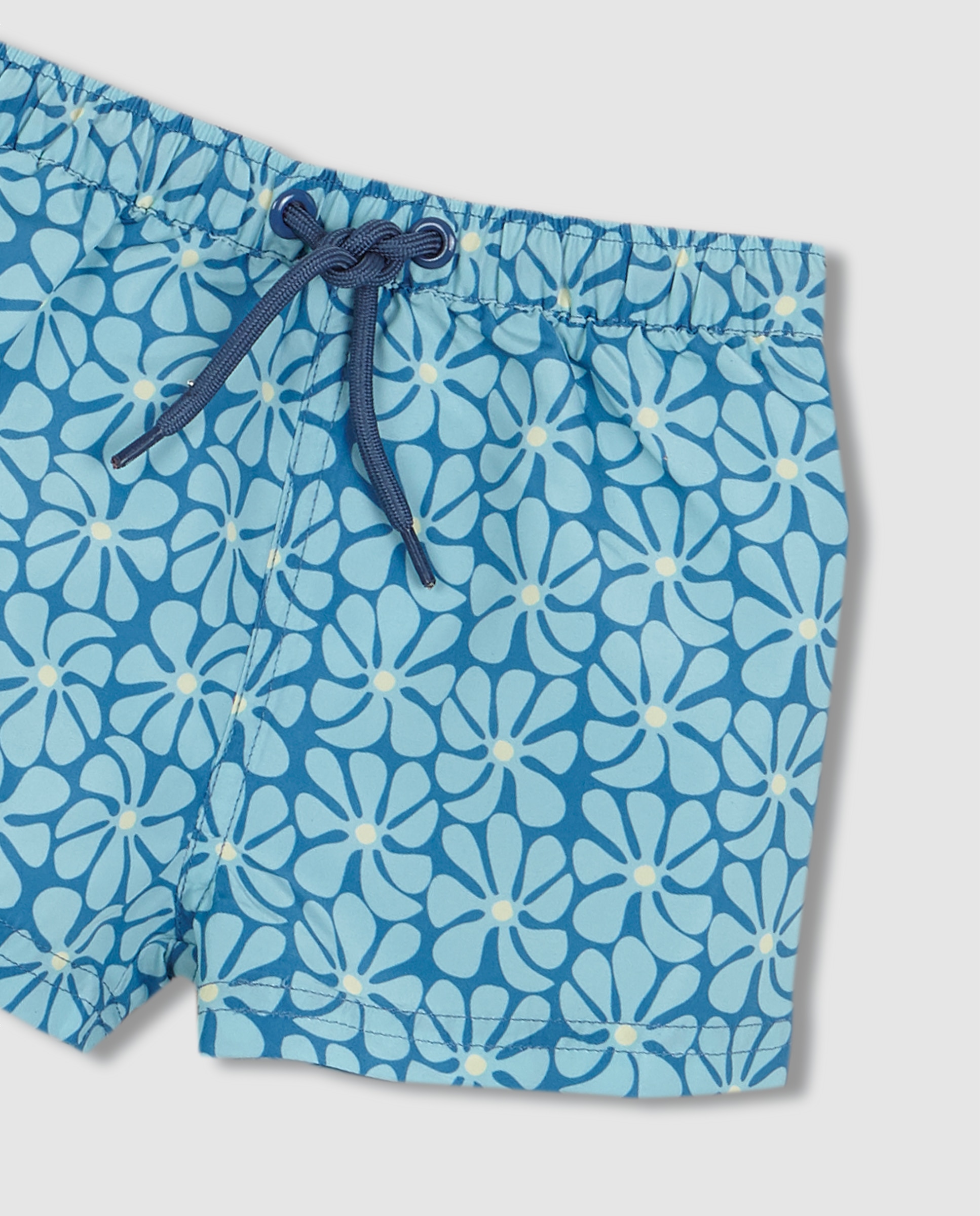 Fato de Banho para Bebé com Estampado Retro Azul-3