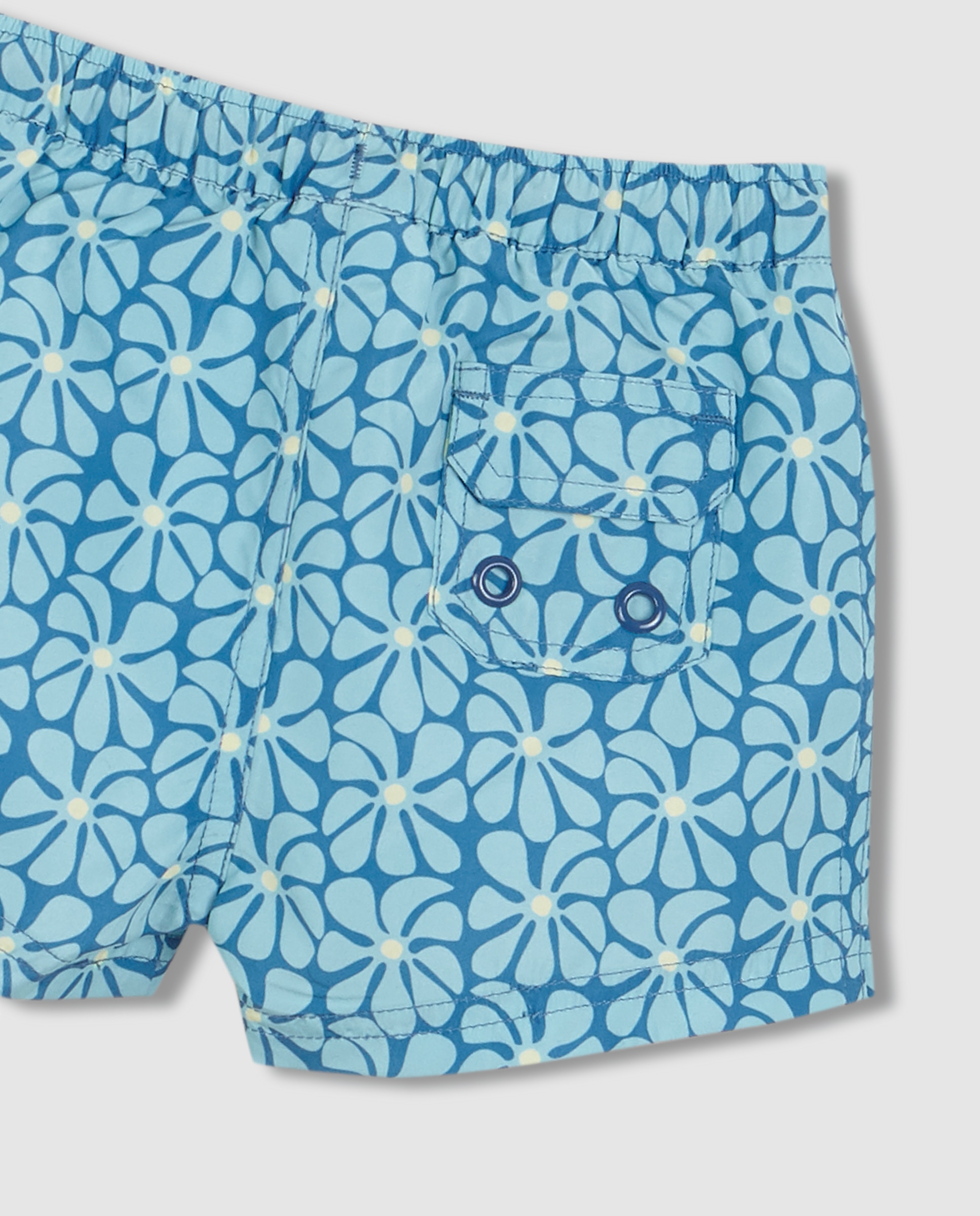 Fato de Banho para Bebé com Estampado Retro Azul-4