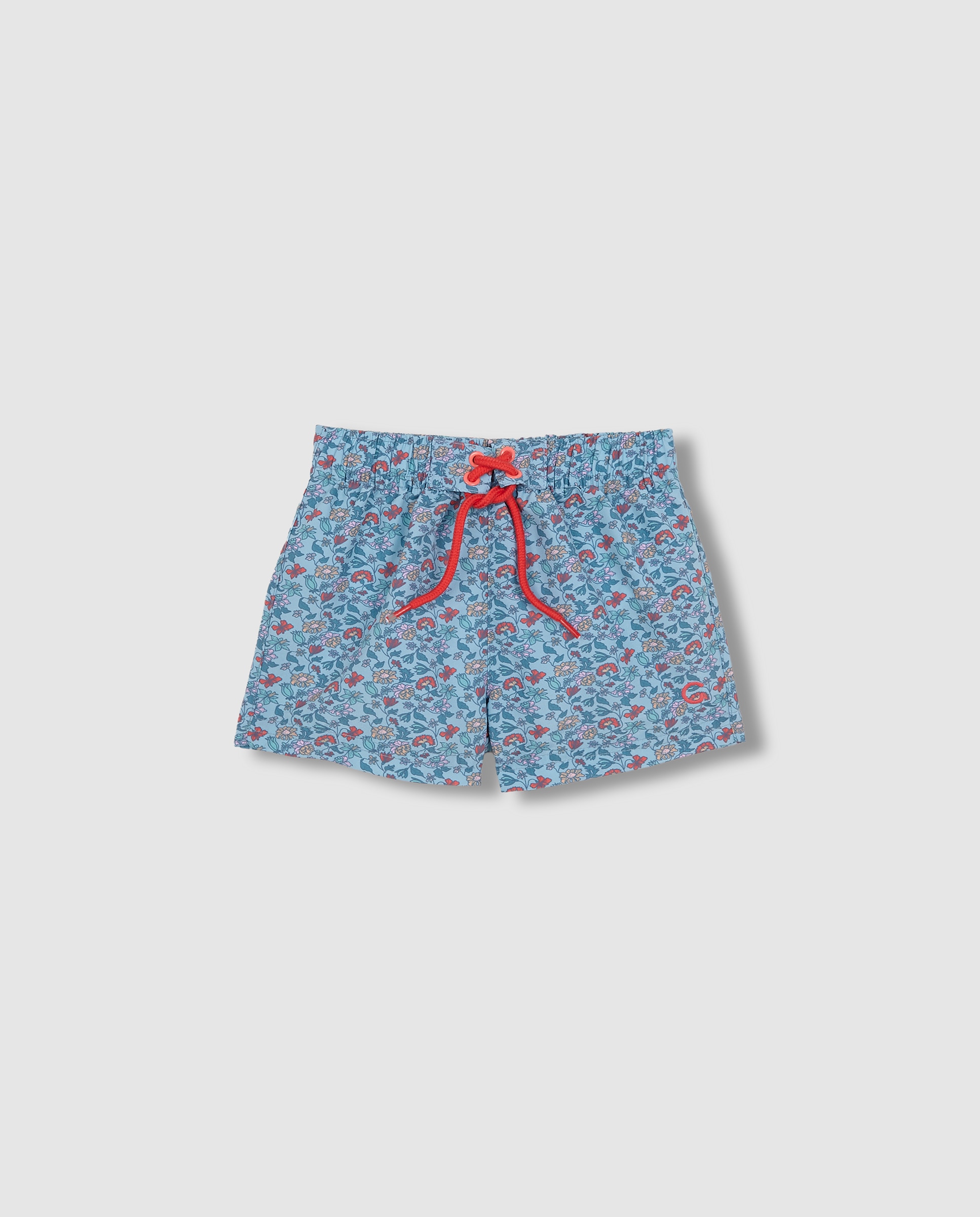 Fato de Banho para Bebé com Estampado Floral Gocco Azul-claro-1